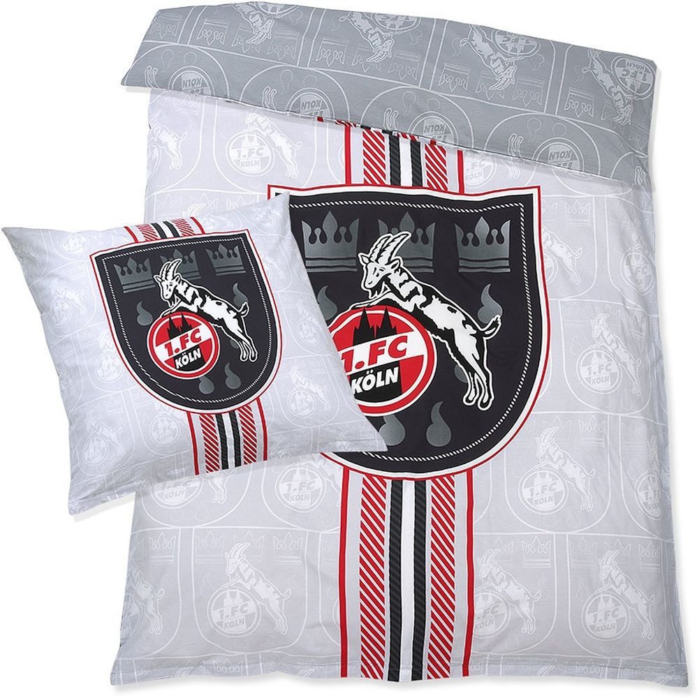 1. FC Köln Bettwäsche Bettwäsche Leuchtend Logo & Stadtwappen günstig online kaufen