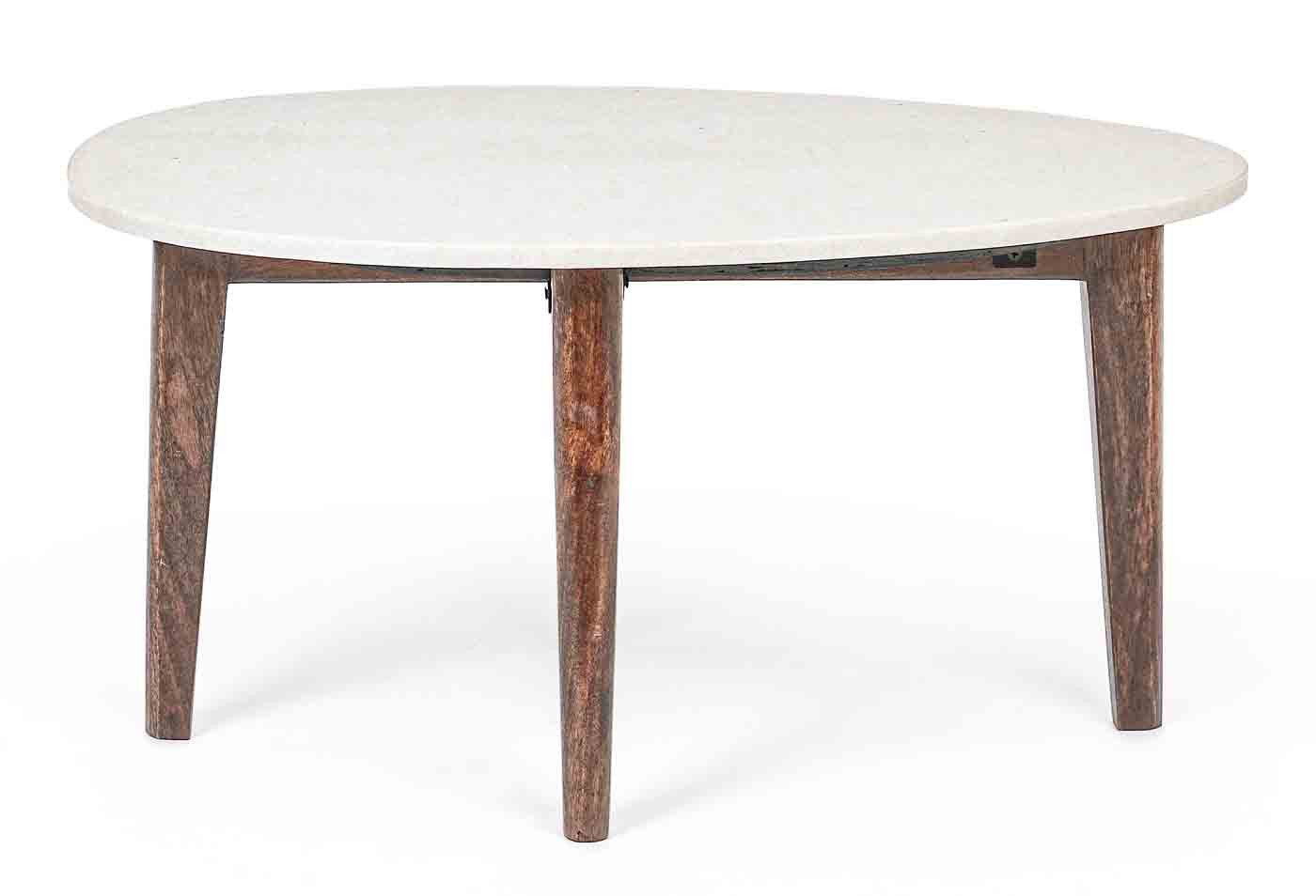 Feeling4Home Beistelltisch Sylvester aus Marmor, 70 cm