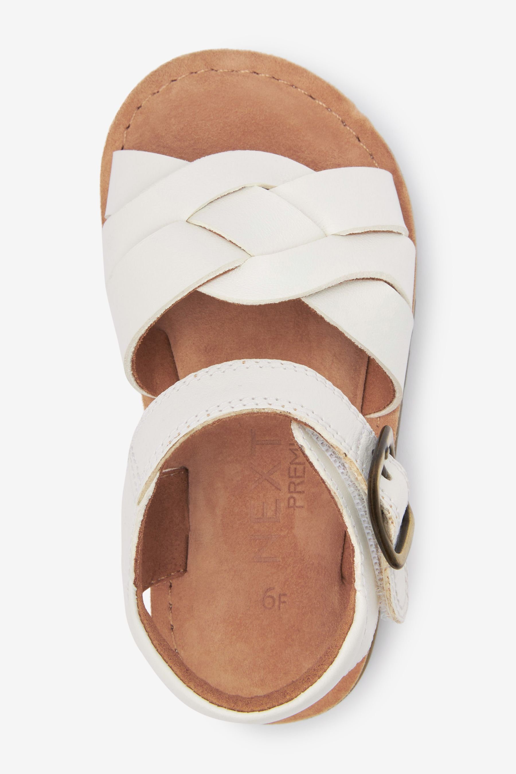 (1-tlg) Leather White Sandale Next Sandaletten