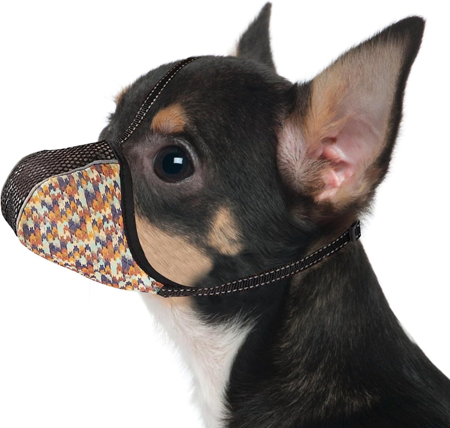 Ledander Maulkorb für Hunde, weiches Air-Mesh-Maulkörbe,verstellbar