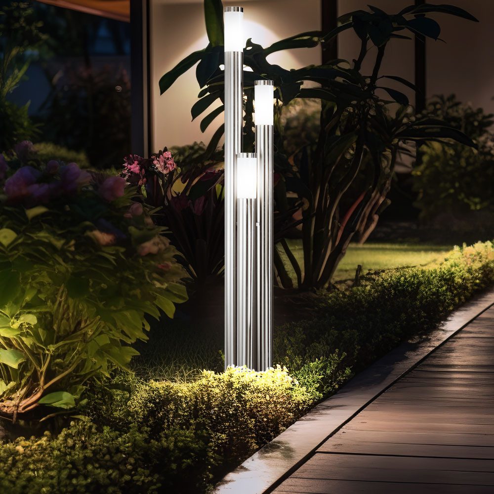 GLOBO LIGHTING LED Außen-Stehlampe, Leuchtmittel inklusive, Warmweiß, Farbwechsel, Wegeleuchte dimmbar mit Fernbedienung Außen