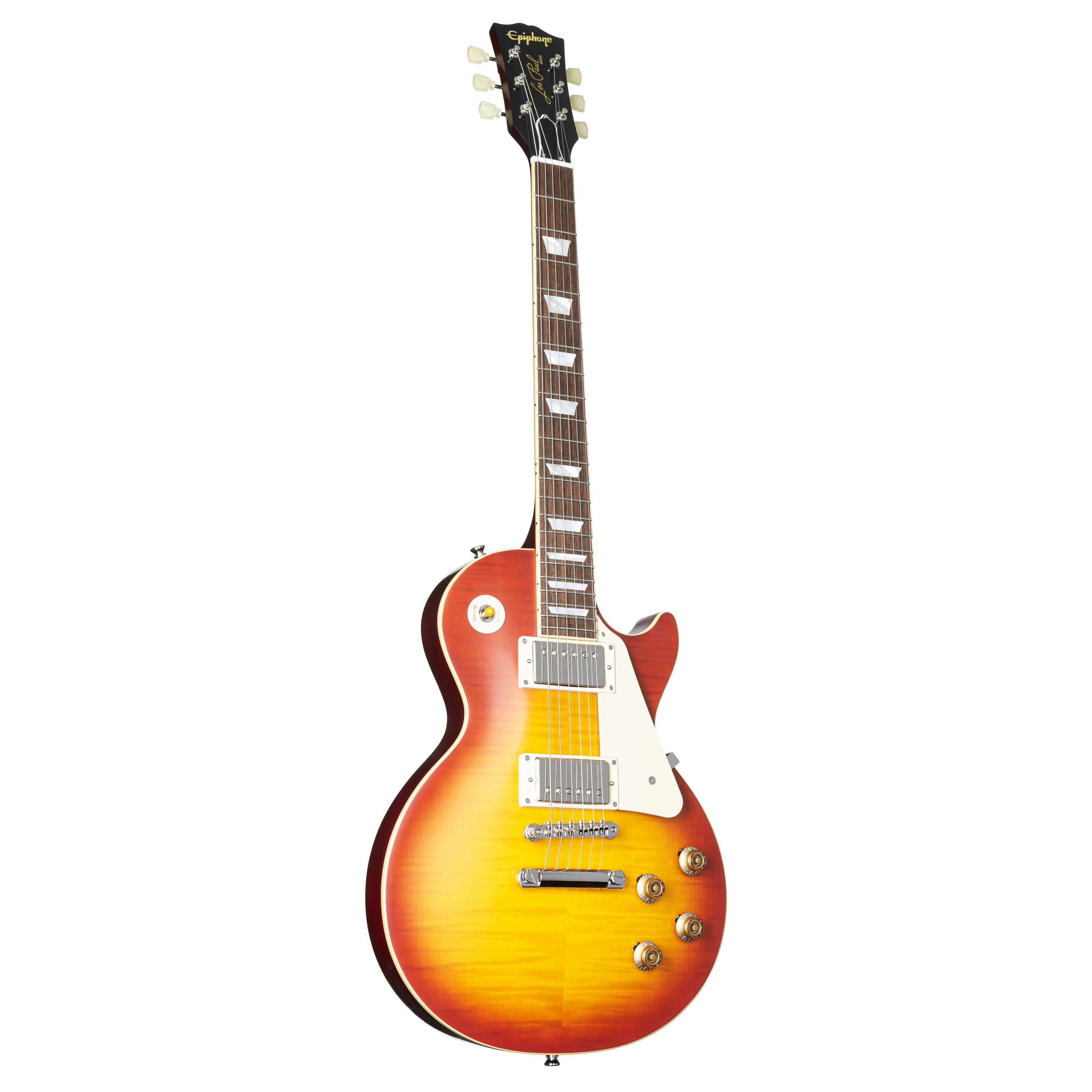 Epiphone E-Gitarre, E-Gitarren, Single Cut Modelle, 1959 Les Paul Standard Sunrise Teaburst - Single Cut E-Gitarre