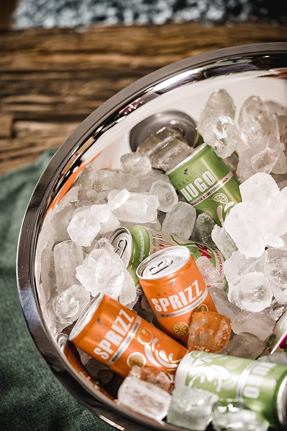 MichaelNoll Wein- und Sektkühler Champagnerkühler doppelwandig Flaschenkühler Edelstahl Silber - 43 cm