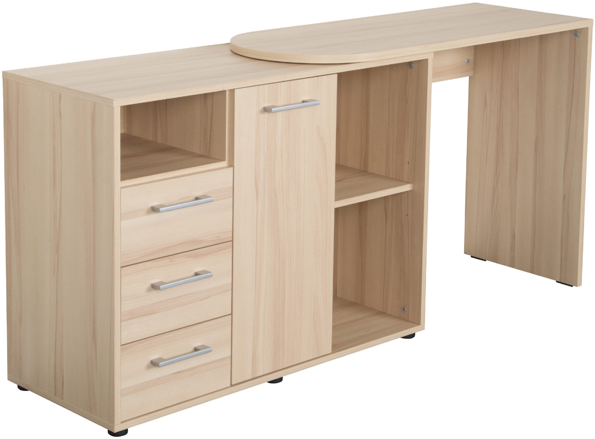 VOGL Möbelfabrik Schreibtisch 1246 mit schwenkbarer Tischplatte, platzsparend, Breite 98-149 cm, Made in Germany