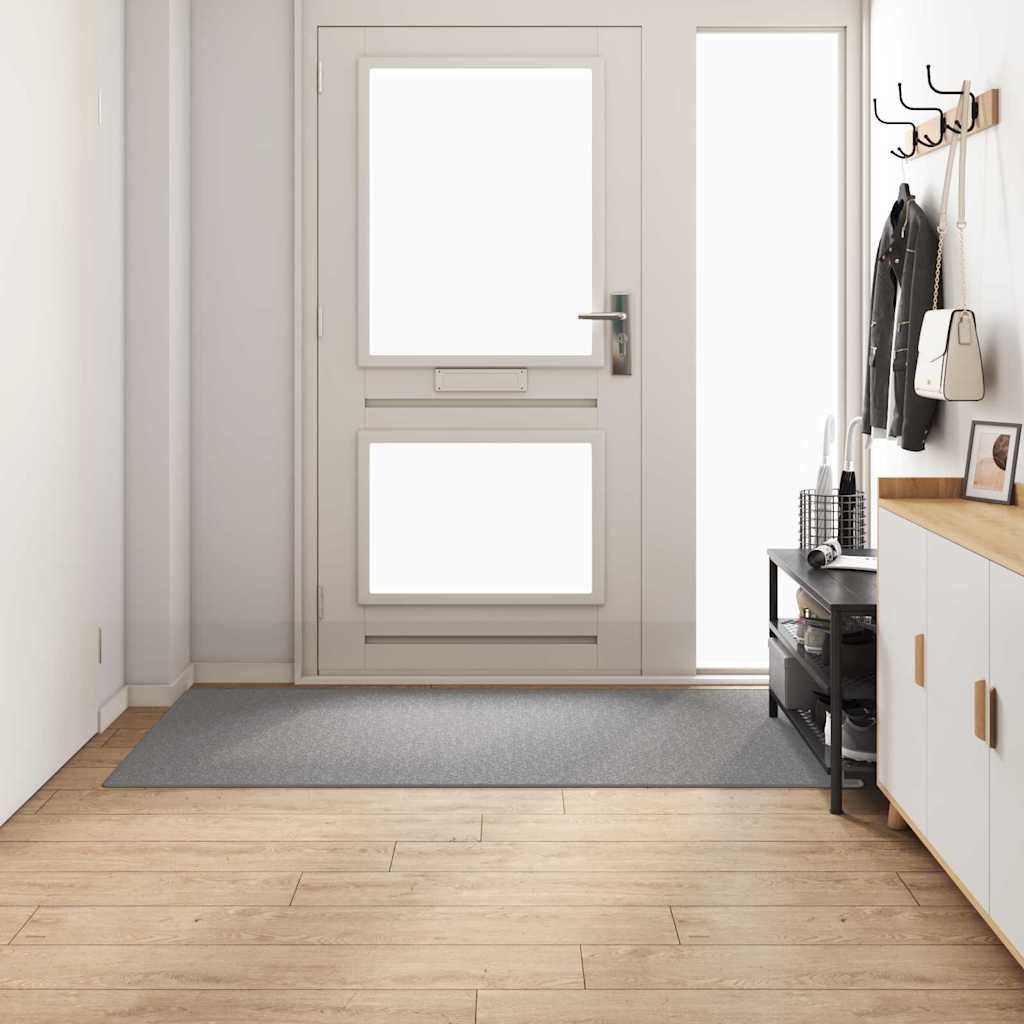 vidaXL Teppich Teppichläufer Hellgrau 100 x 200 cm 100% Polypropylen, Rechtwinklig