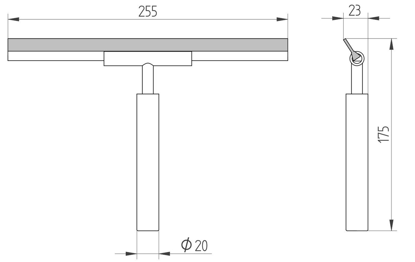 Thumbnail - Avenarius Duschabzieher Avenarius Duschabzieher, Komfort (ohne Halter), Chrom glanz, Breite: 255 mm, 175 x 23 mm, Durchm...