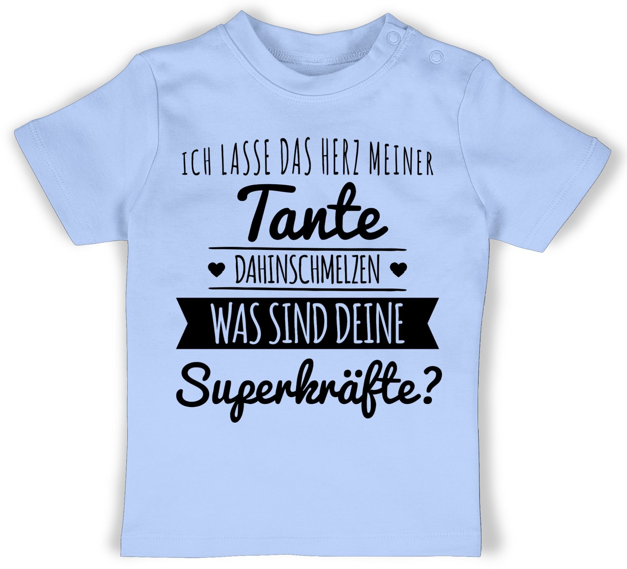 Shirtracer T-Shirt Tante Herz dahinschmelzen 3 Tante Babyblau