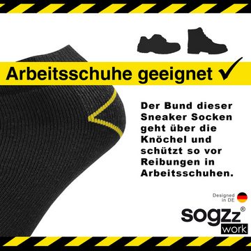 sogzz Arbeitssocken 6-12 Paar Herren kurz verstärkt Arbeit Sneaker Socken 75% Baumwolle (Modell: sogzz WORK Sneaker Basic, 6-Paar)