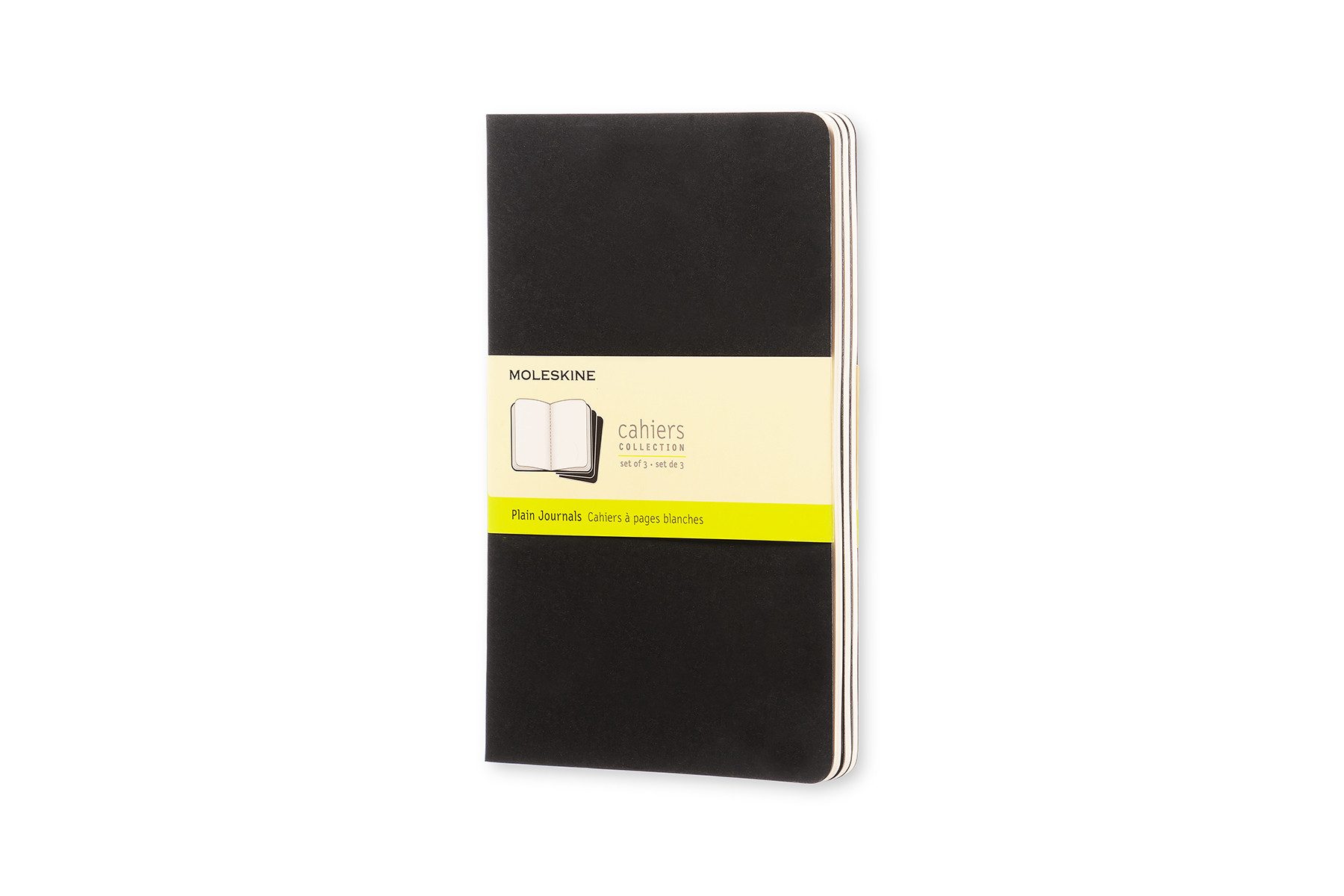 MOLESKINE Notizheft, Cahier 3er Set - mit Kartoneinband - 70g-Papier