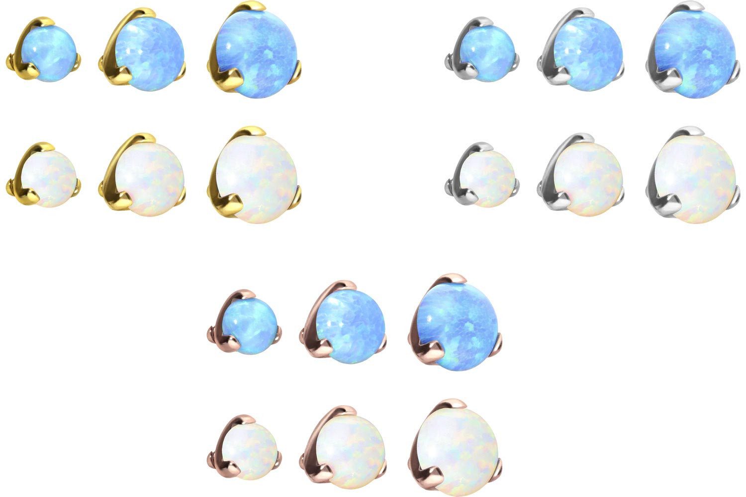 PIERCINGLINE Piercing-Set Titan Schraubaufsatz mit Außengewinde SYNTHETISCH günstig online kaufen