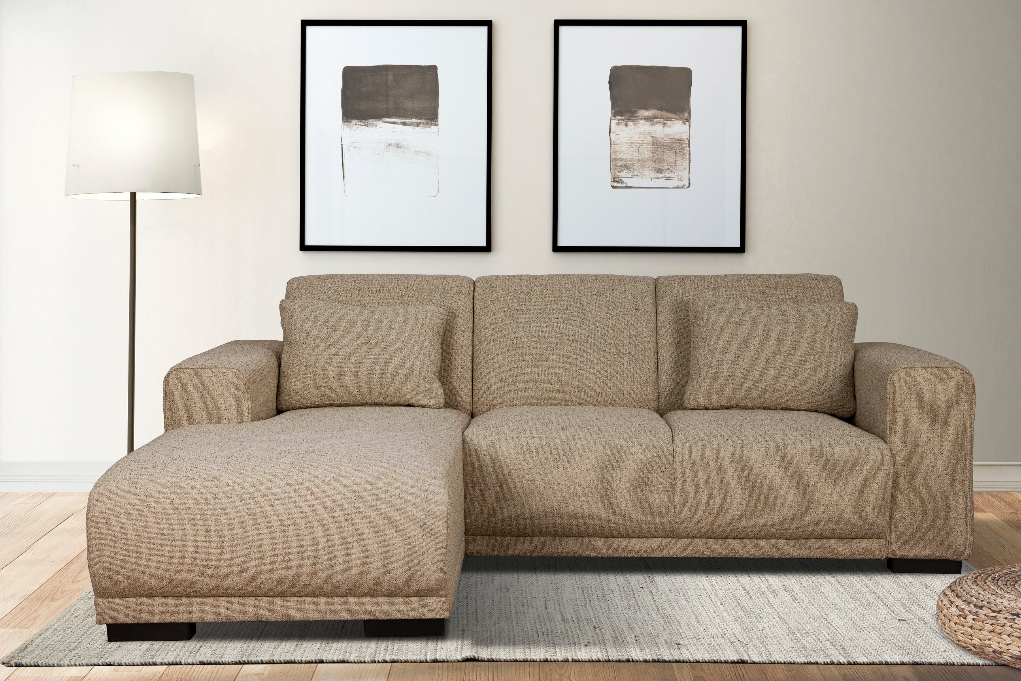 Home affaire Ecksofa "BORNHOLM L-Form mit Recamiere, Maße B/T/H: 234/162/85 günstig online kaufen