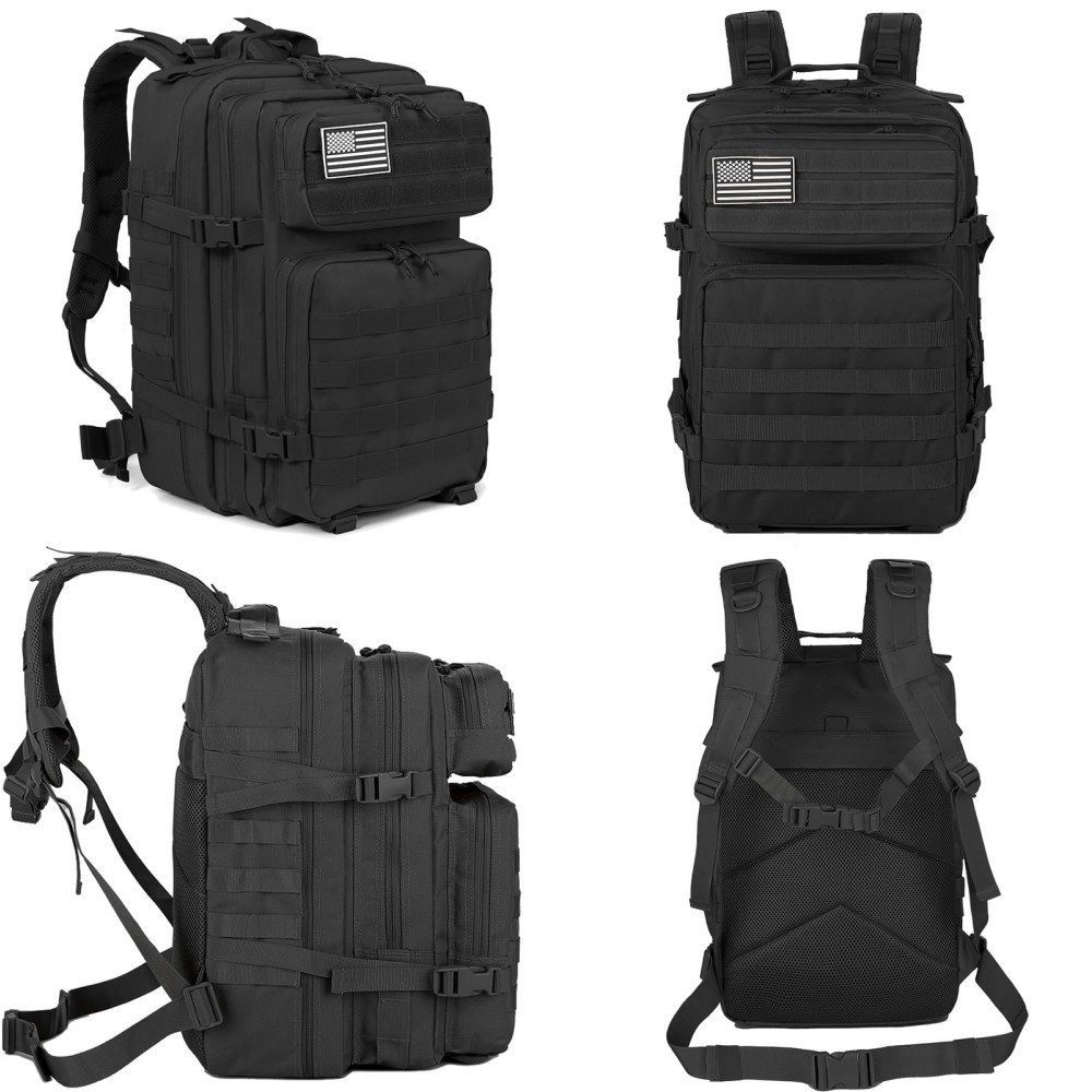 feinlux Wanderrucksack Wanderrucksack, 45L Taktische Rucksack Herren Große Pack (Packung, Outdoor-Sportrucksack), Mehrere Fächer zur Aufbewahrung Spritzwasserabweisendes Material