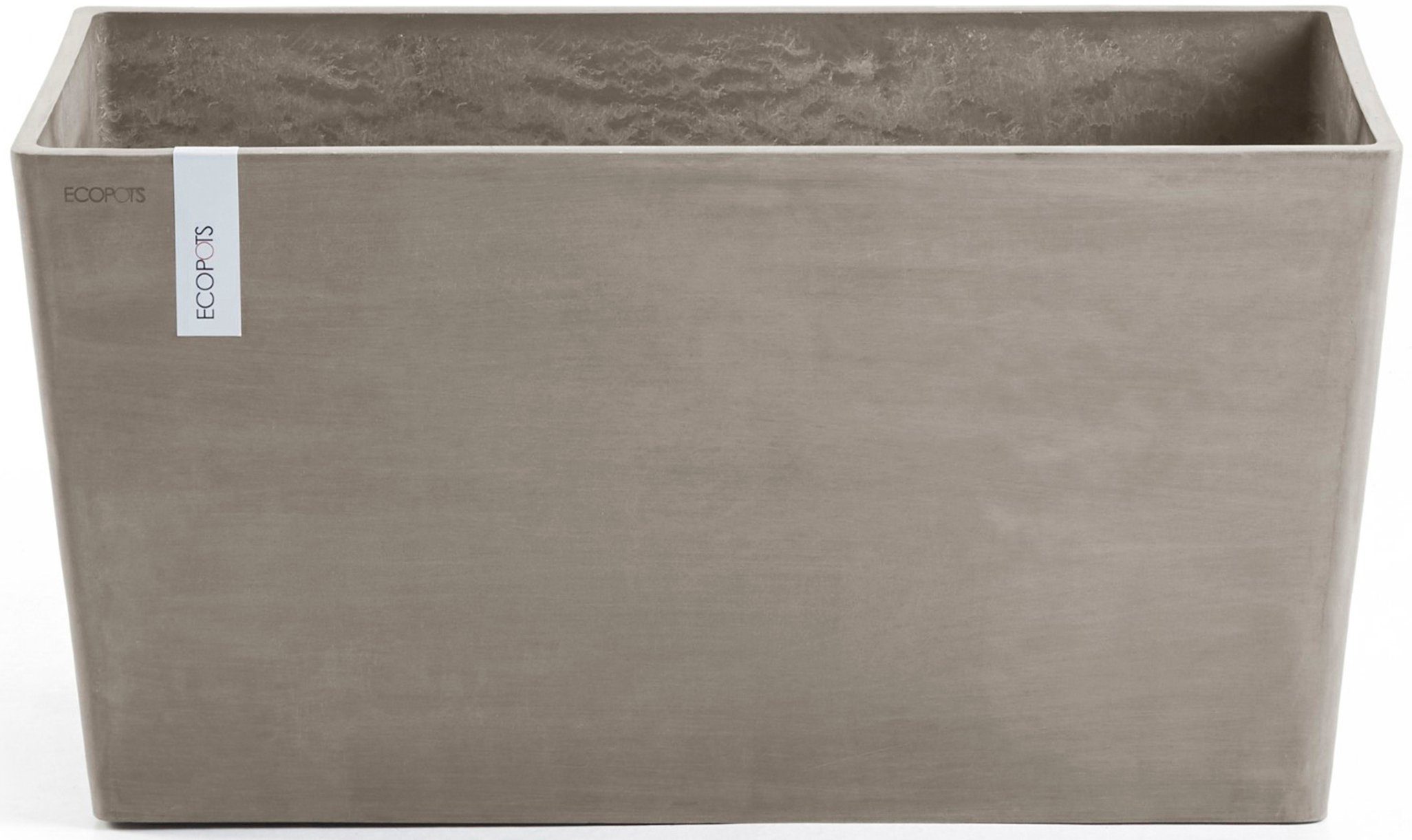 ECOPOTS Blumentopf Paris 100 Taupe, für den Außenbereich: frostsicher, bruchsicher und lichtbeständig
