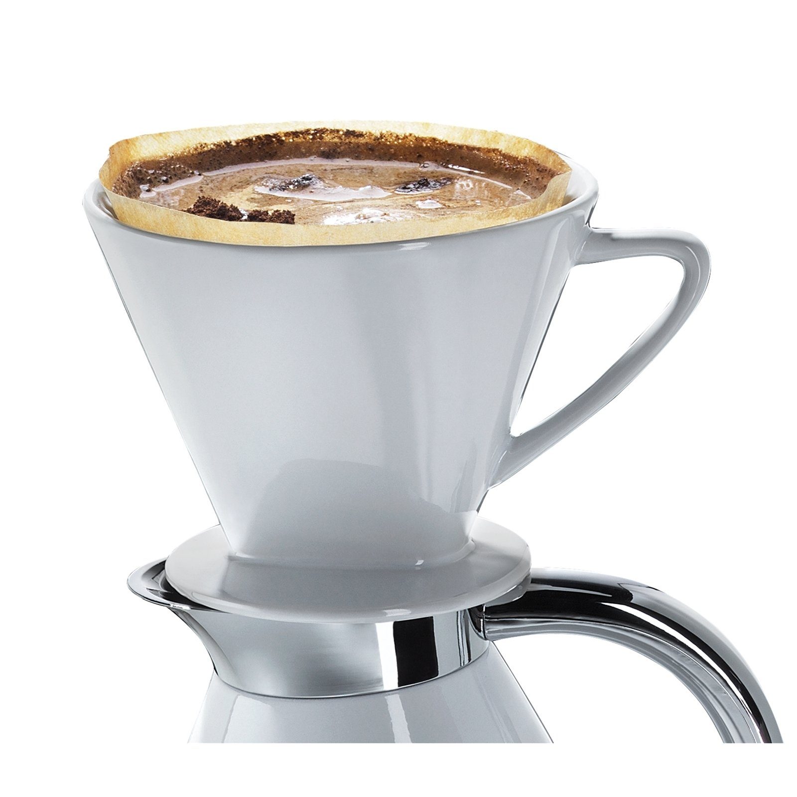 Kaffeebereiter Kaffeefilter mit Cilio Permanentfilter Stutzen,