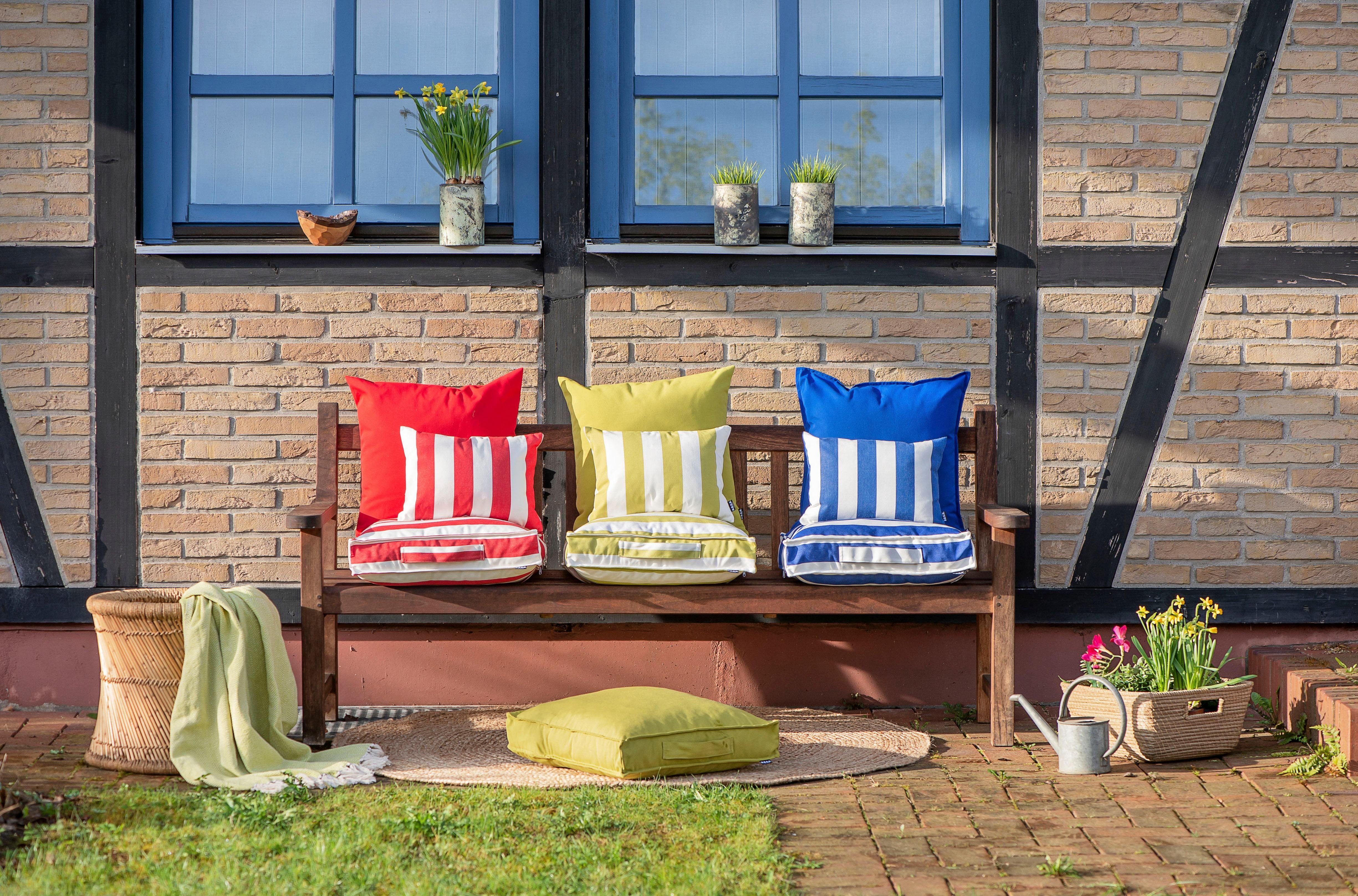 H.O.C.K. Dekokissen "Classic Uni" Kissenhülle mit Füllung, 1 Stück, 50/50 c günstig online kaufen