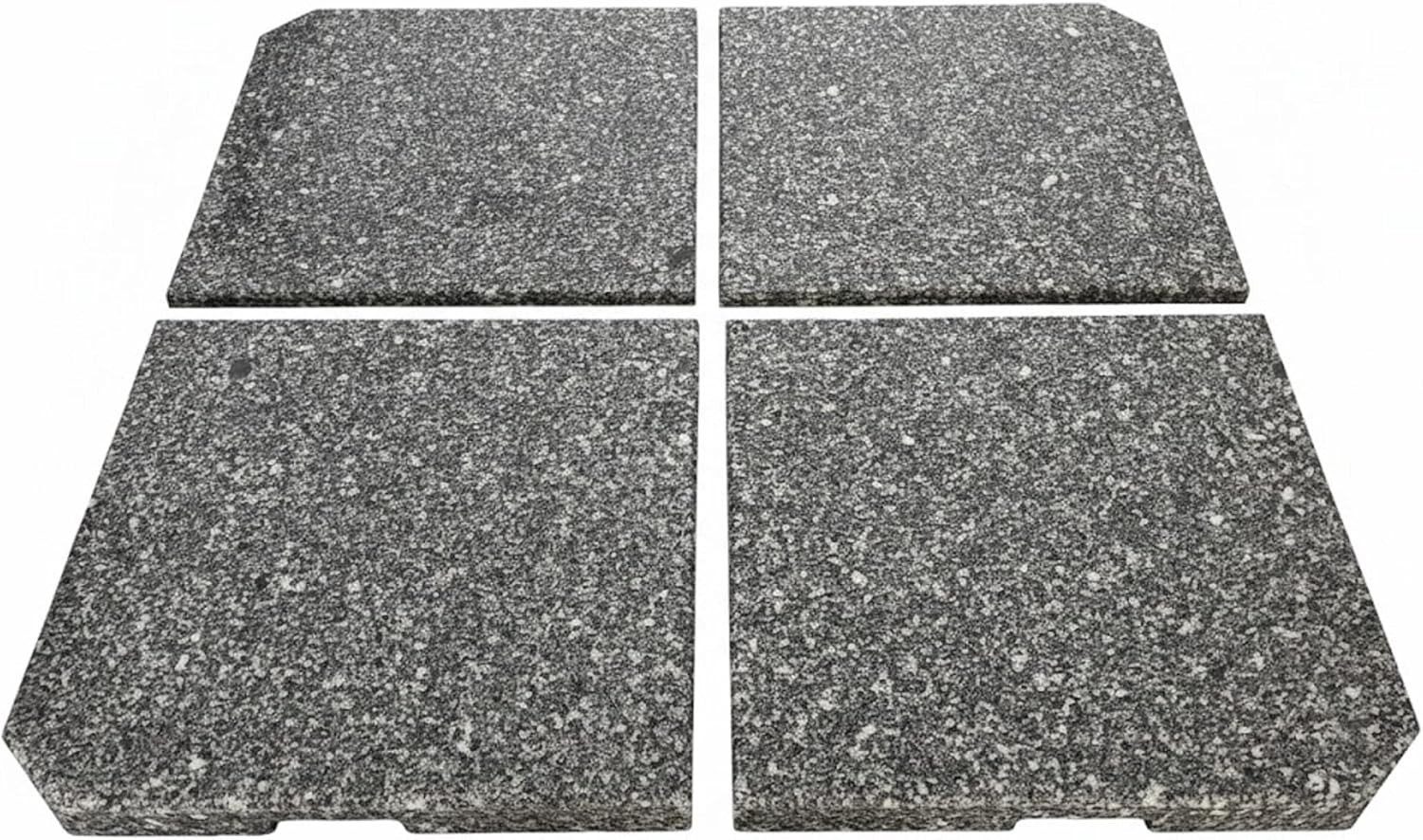 Gardissimo Schirmständer-Platte Granit Beschwerer Platten New Rock 4 x 30 kg Sonnenschirm Ampelschirm, Apmelschirme, Sonnenschirme, Kreußfußständer, (Spar-Set, 4-tlg., 4 Platten), 4 Stück / wetterfest / langlebig