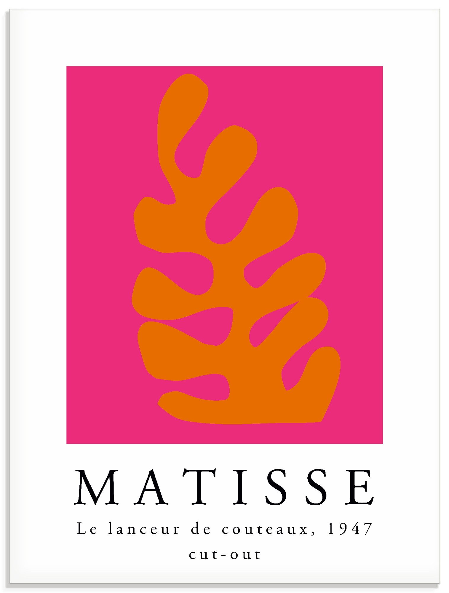 Artland Glasbild Matisse der Messerwerfer - orange, Muster (1 St), in verschiedenen Größen