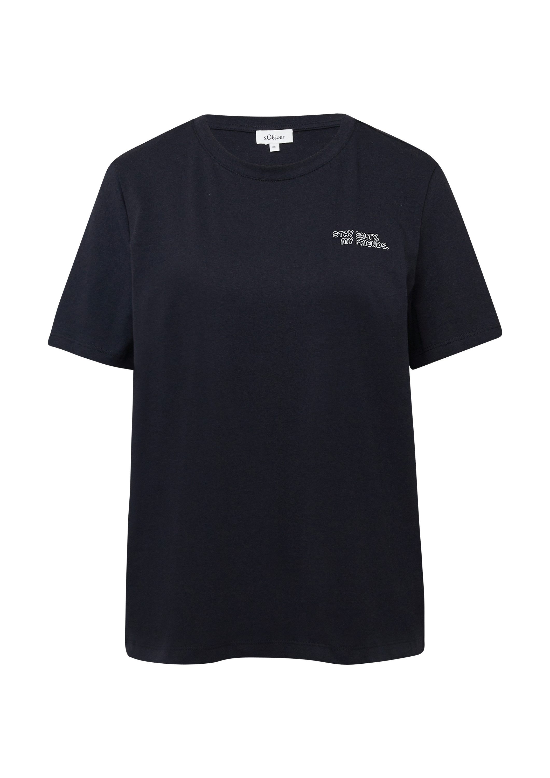 s.Oliver Kurzarmshirt T-Shirt Baumwollshirt mit Front- und Backprint, Volks günstig online kaufen