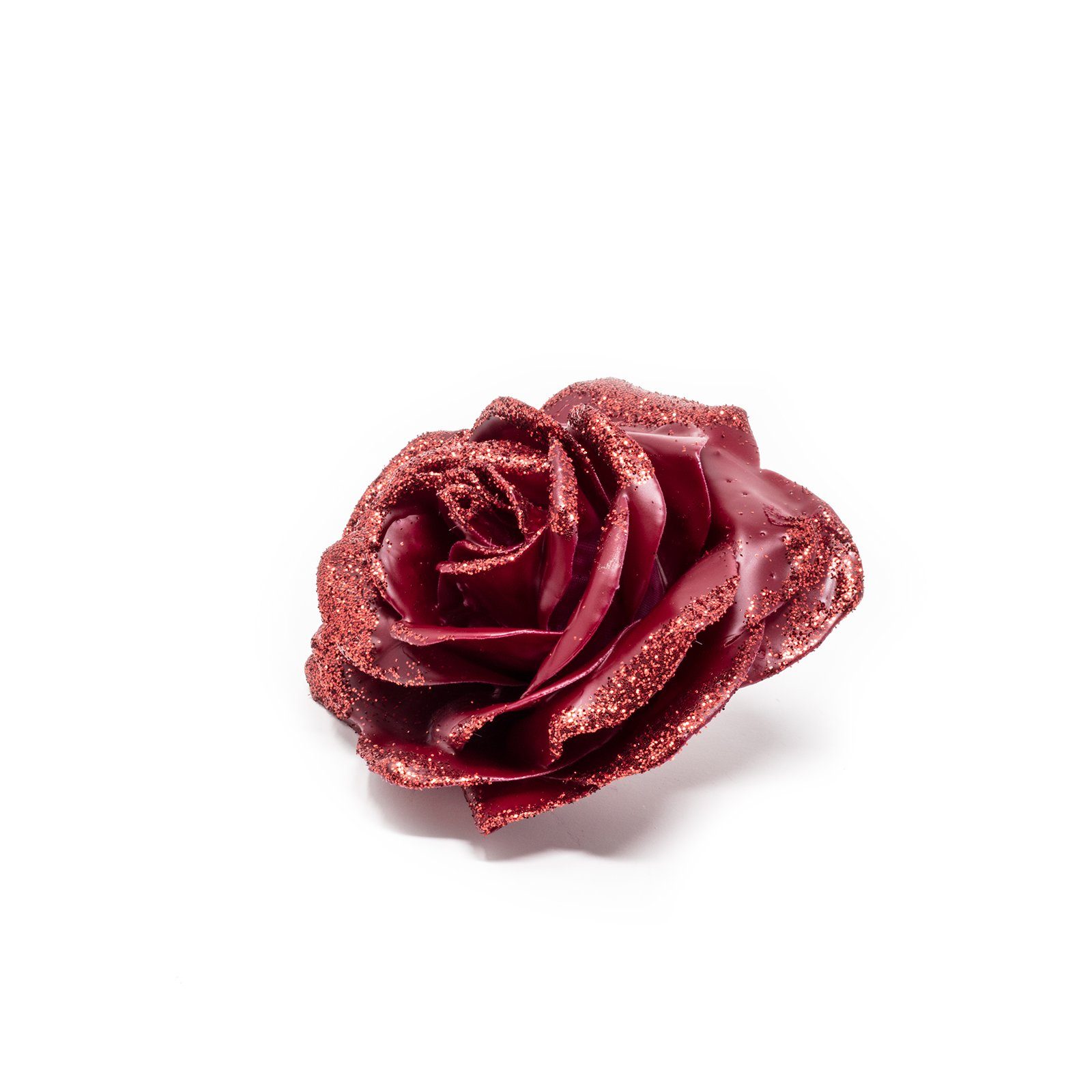 Trockenblume 10er-Set Wachsrose - Bord Diamond Red, Primera, Höhe 20 cm