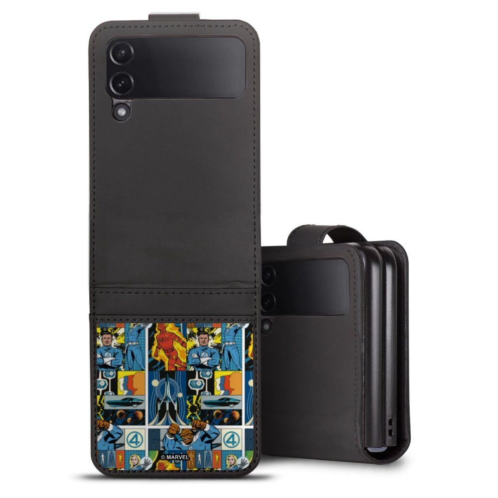 DeinDesign Handyhülle Marvel The Fantastic Four Offizielles Lizenzprodukt, Samsung Galaxy Z Flip 4 Hülle Handy Flip Case Wallet Cover