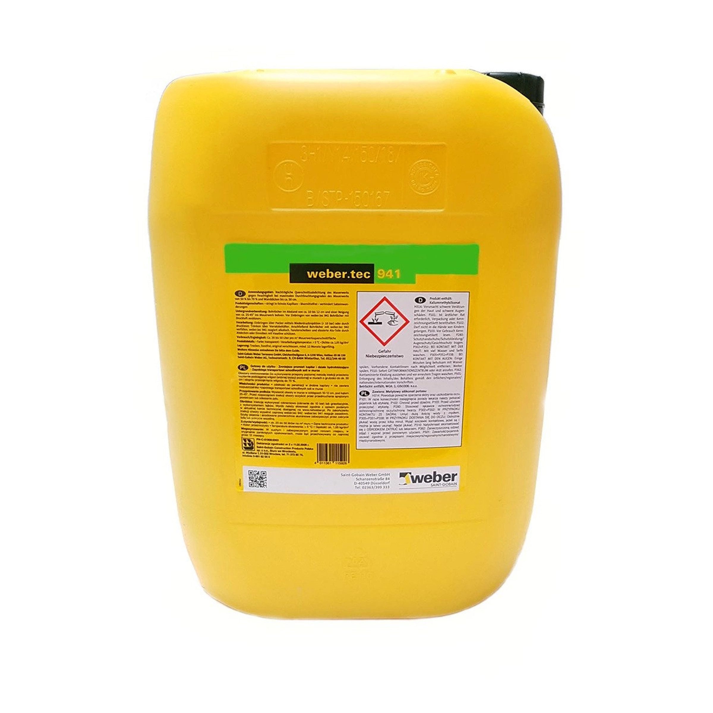 Saint Gobain Weber Dichtstoff Weber.tec 941 – Horizontalsperre und Mauerwerksabdichtung 20 kg
