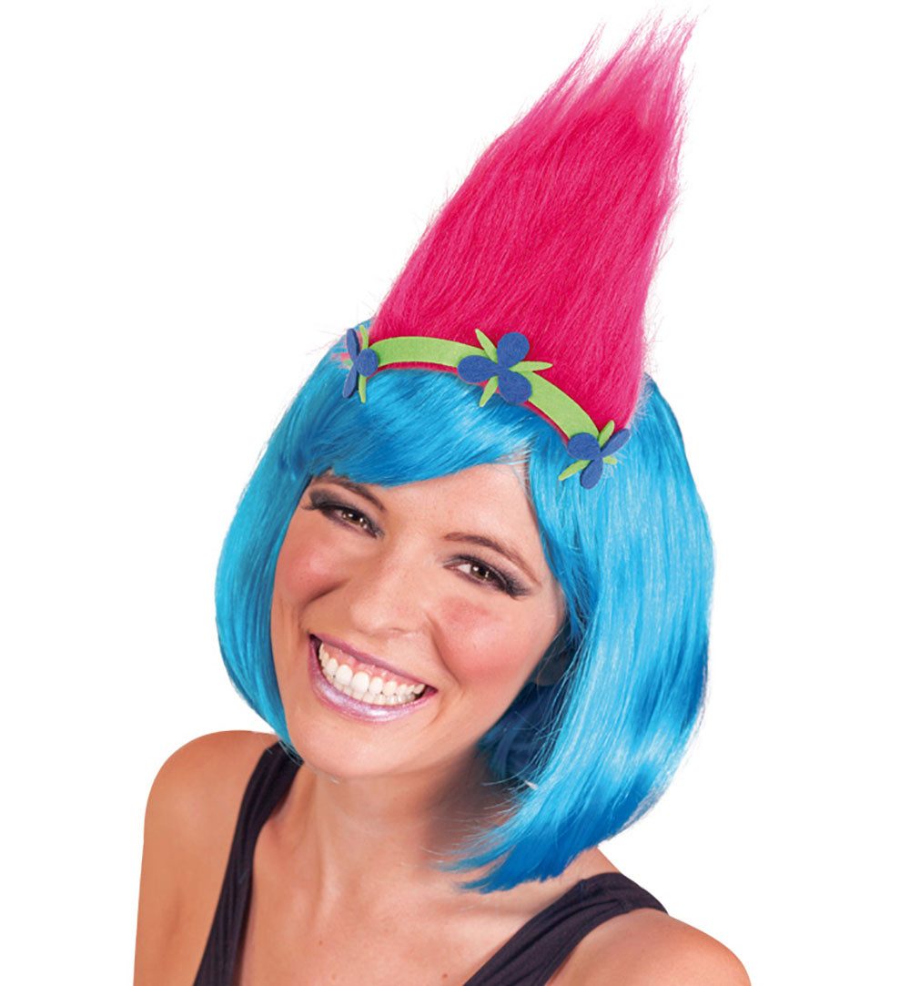 Fries Haarreif Haarreif Troll Karneval Fasching Halloween Party Cosplay Anime, 1-tlg., Mit Haaren