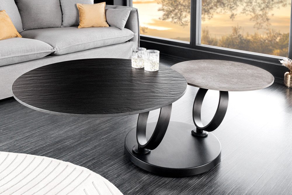 riess-ambiente Couchtisch DANCING RINGS schwarz/grau · günstig online kaufen
