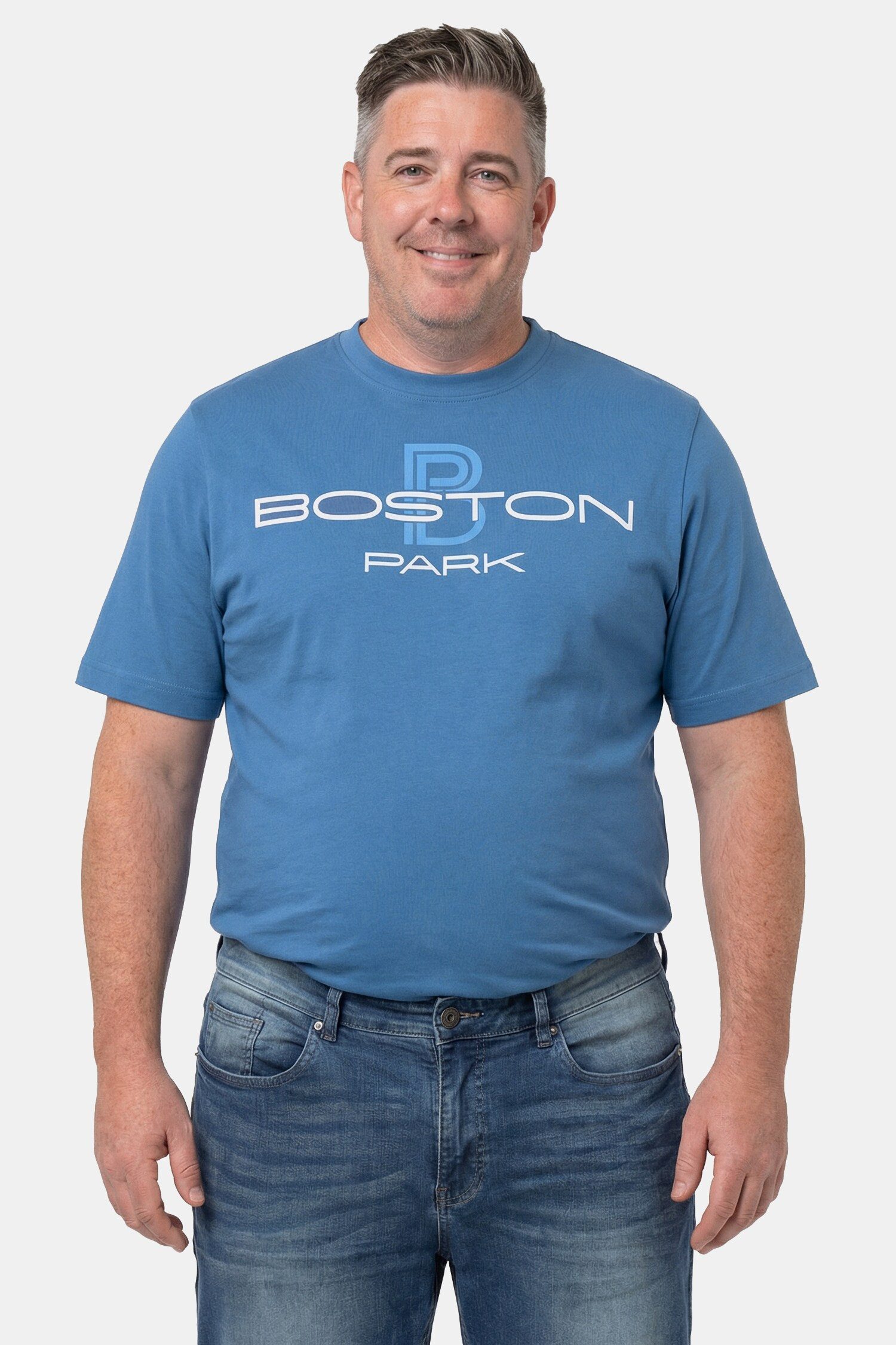 T-Shirt T-Shirt Brustprint Halbarm Rundhals