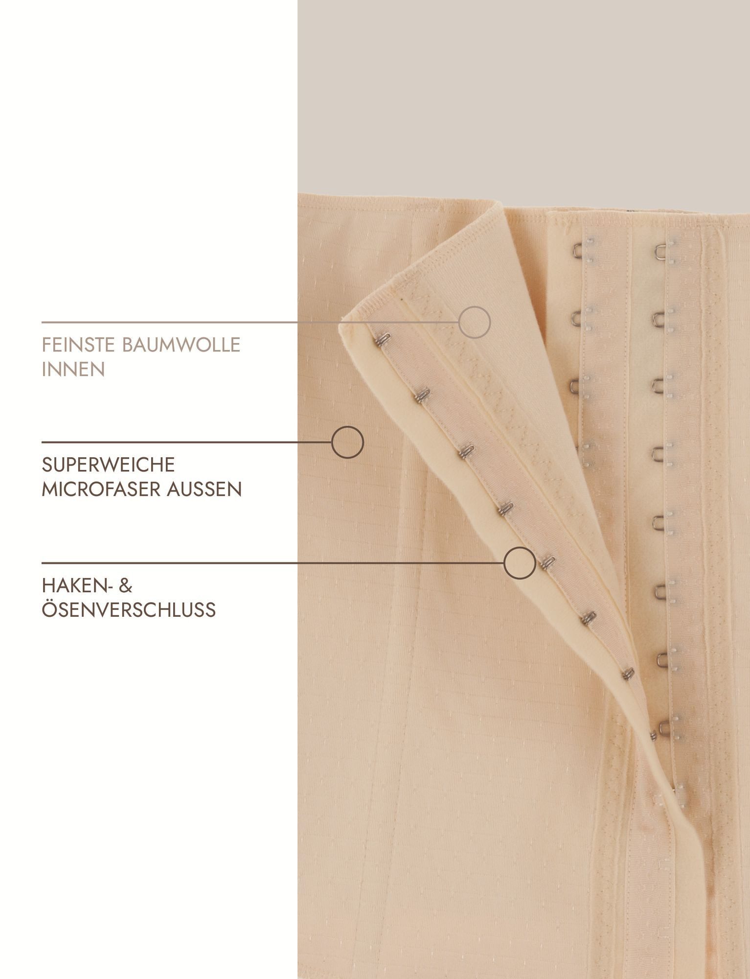 Miss Perfect Taillenshaper 35833 Modellierender Gürtel mit Haken- und Ösenverschluss