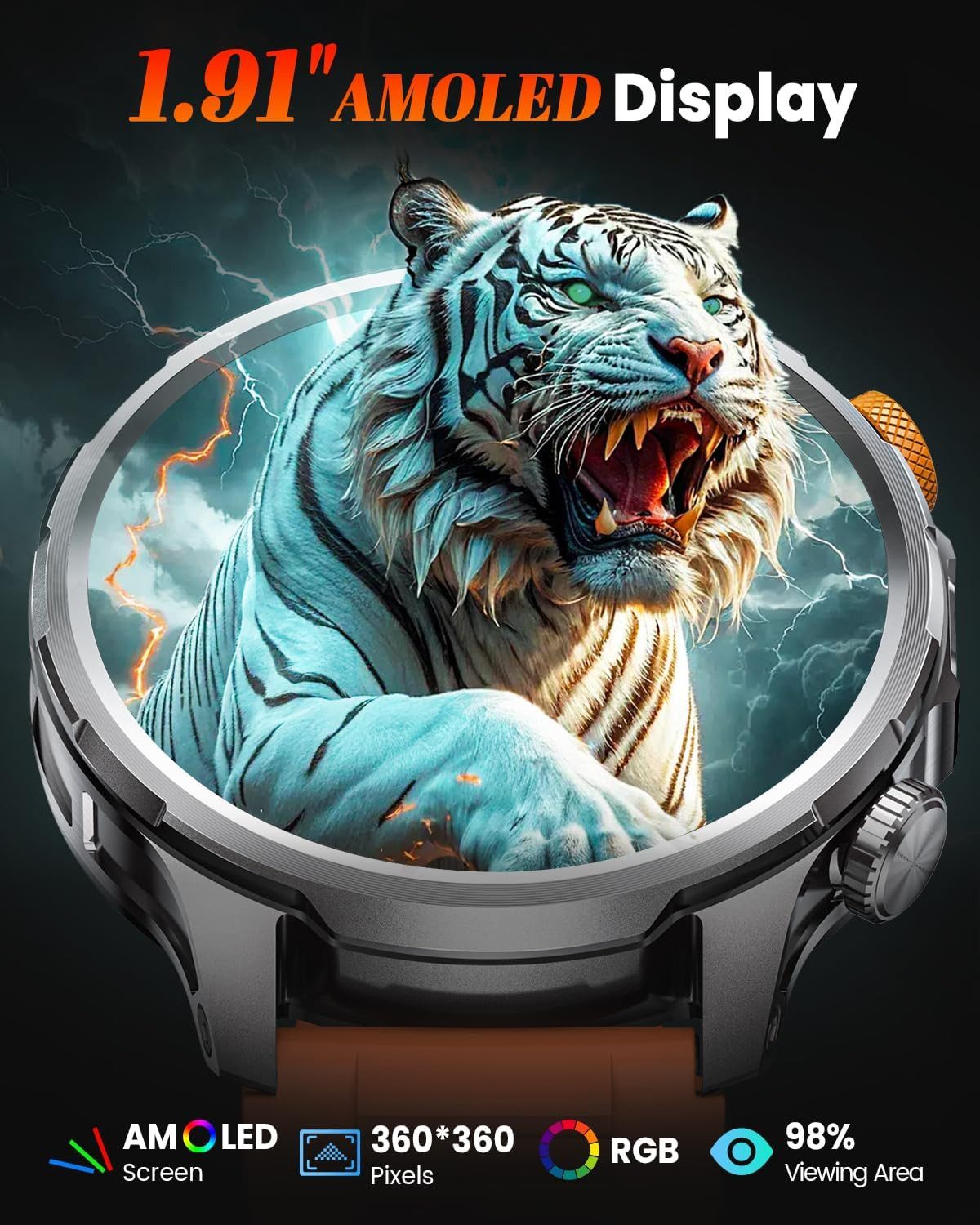 NAIXUES AK90 Smartwatch (4,8 cm, android ios)