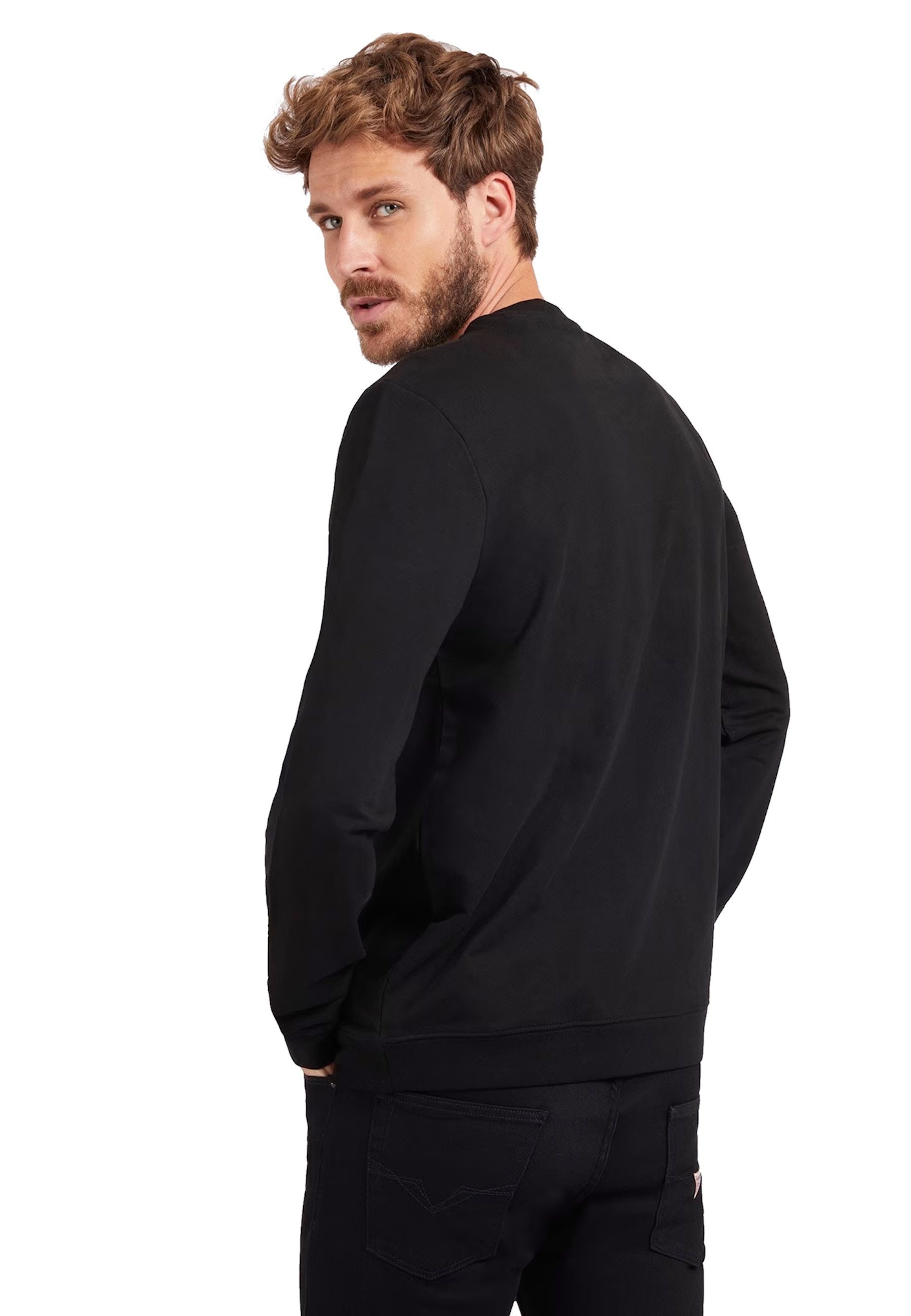 Guess Sweatshirt Sweatshirt Audley CN Fleece Pullover (1-tlg)