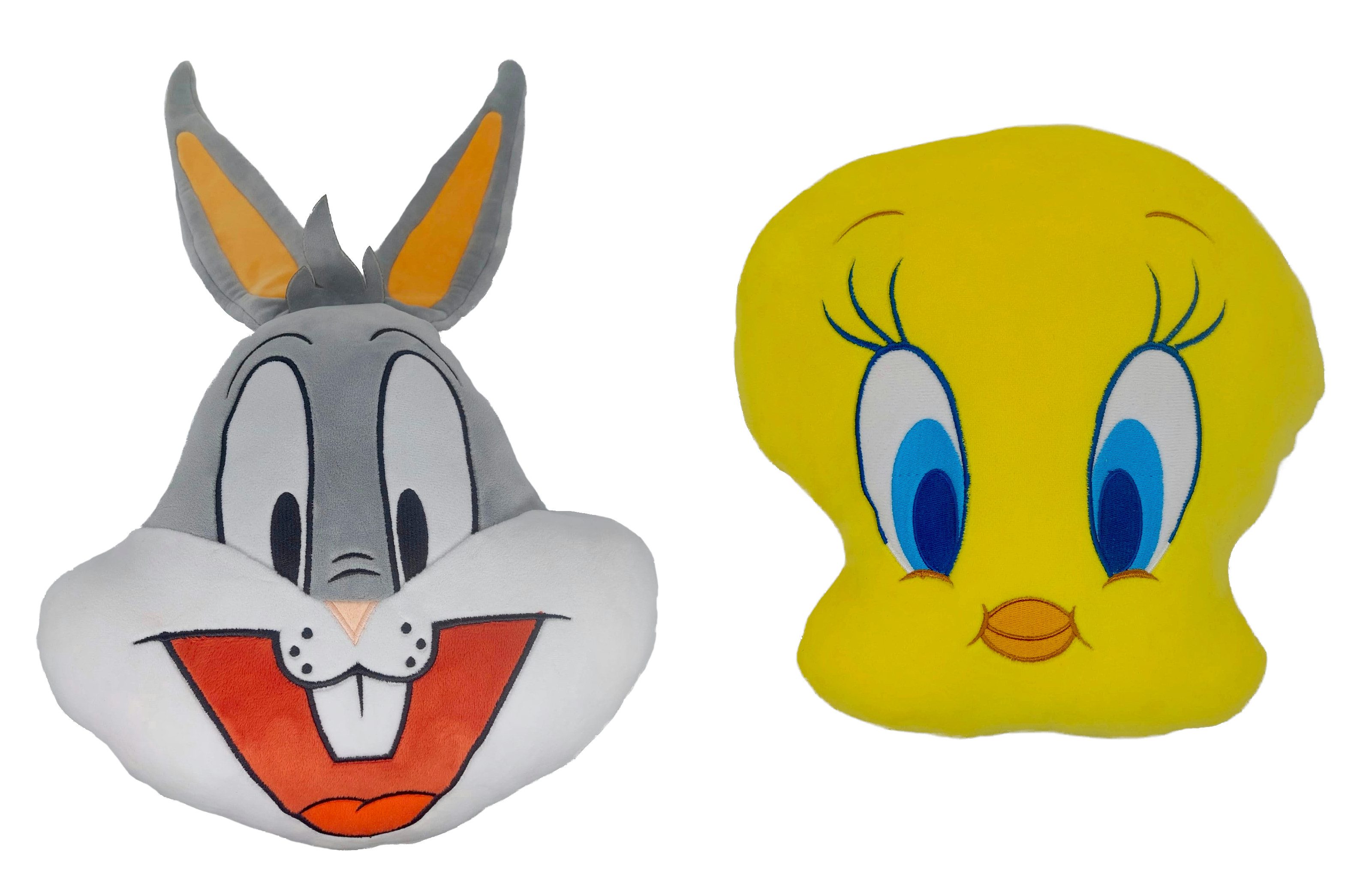 LOONEY TUNES Dekokissen Looney Tunes Tweety und Bugs Bunny plüsch Kissen Pillow, bestickt - mit Füllung