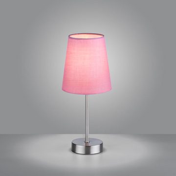 click-licht Tischleuchte Tischleuchte Heinrich in Silber und Rosa E14, keine Angabe, Leuchtmittel enthalten: Nein, warmweiss, Tischleuchte, Nachttischlampe, Tischlampe