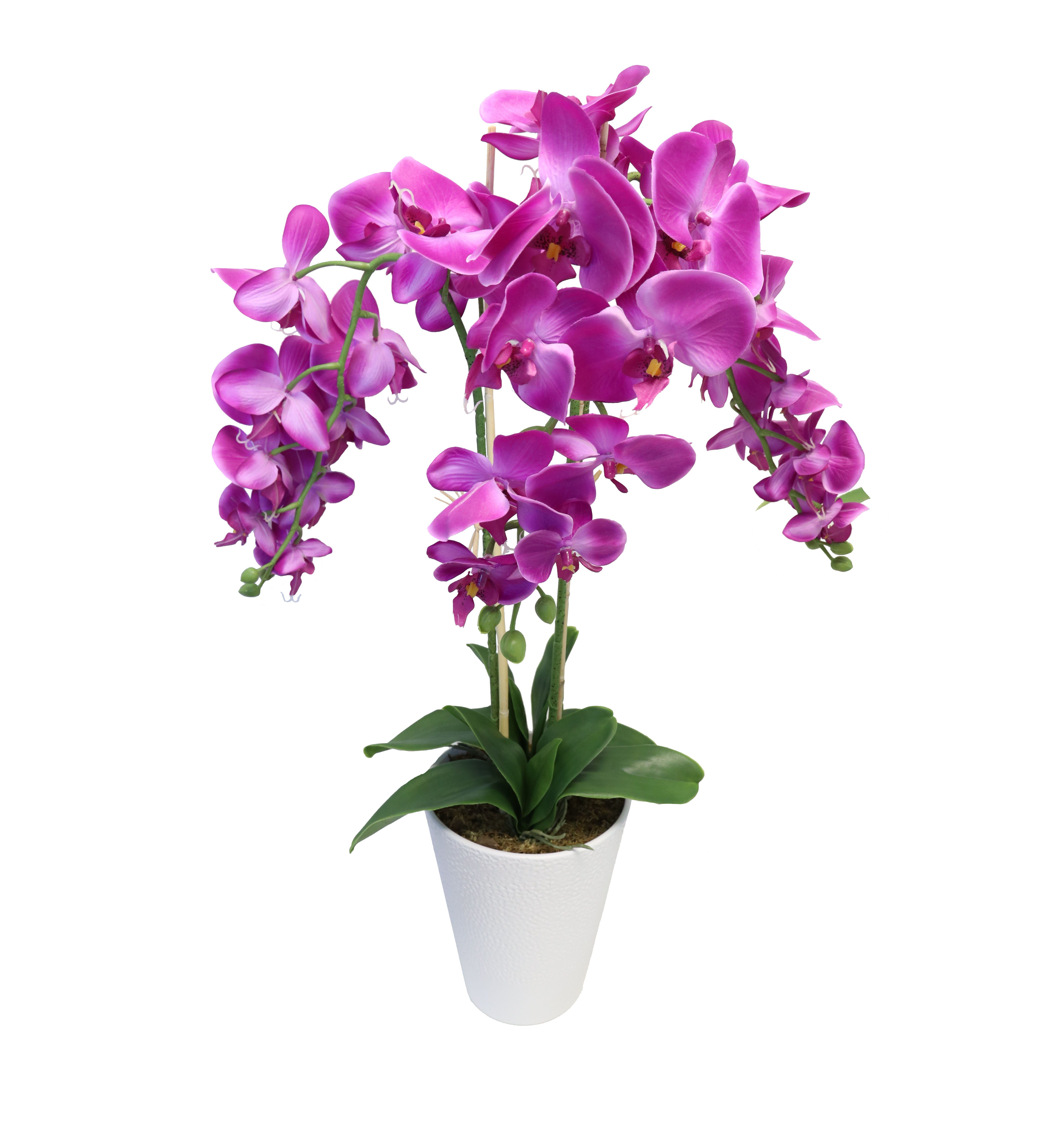 Kunstorchidee »Orchidee kunstblumen künstliche pflanzen orchideen  kunstpflanze 767«, PassionMade, Höhe 80 cm