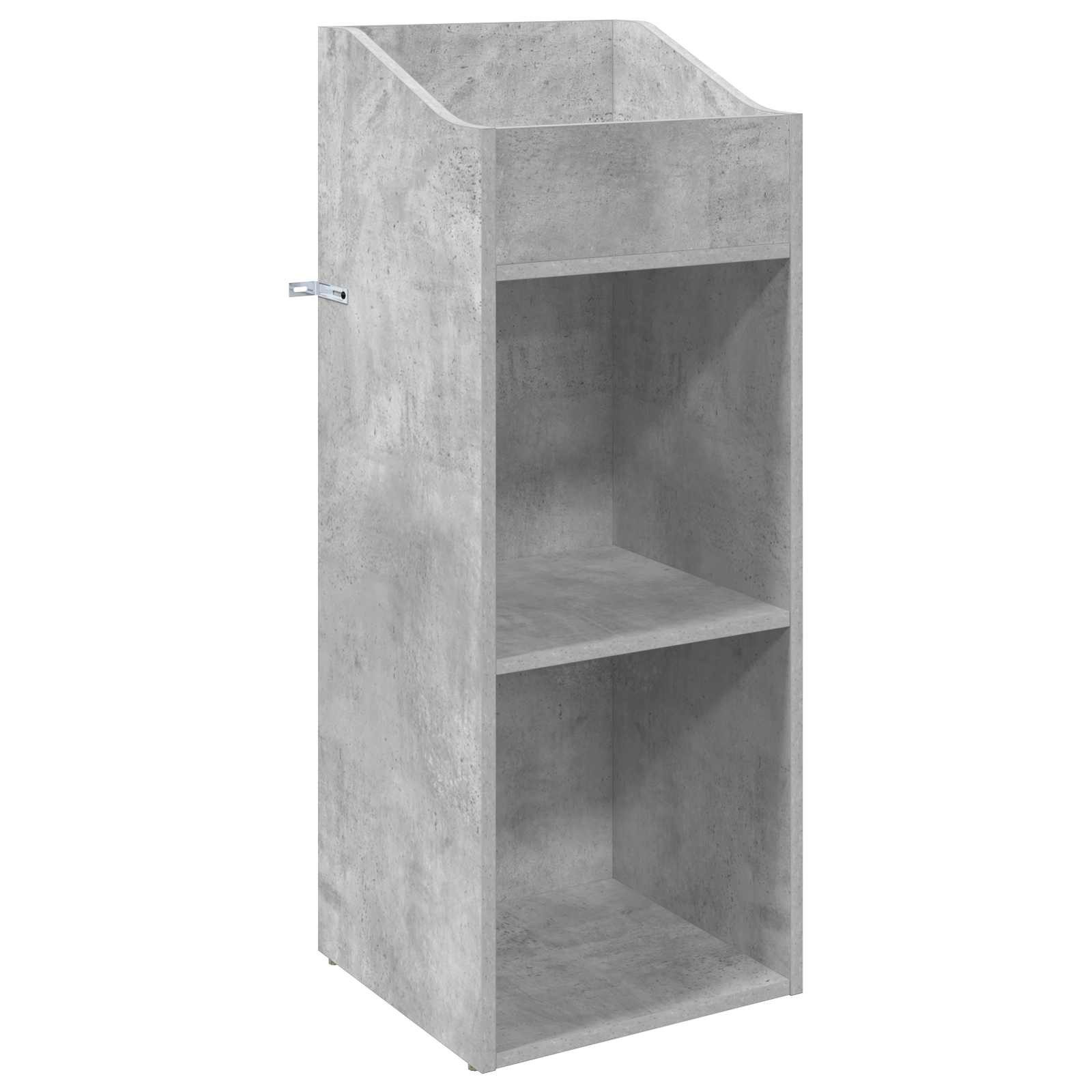 vidaXL Schranksystem Schallplattenschrank Betongrau 36 x 36 x 95,5 cm Holzwerkstoff (1-St)