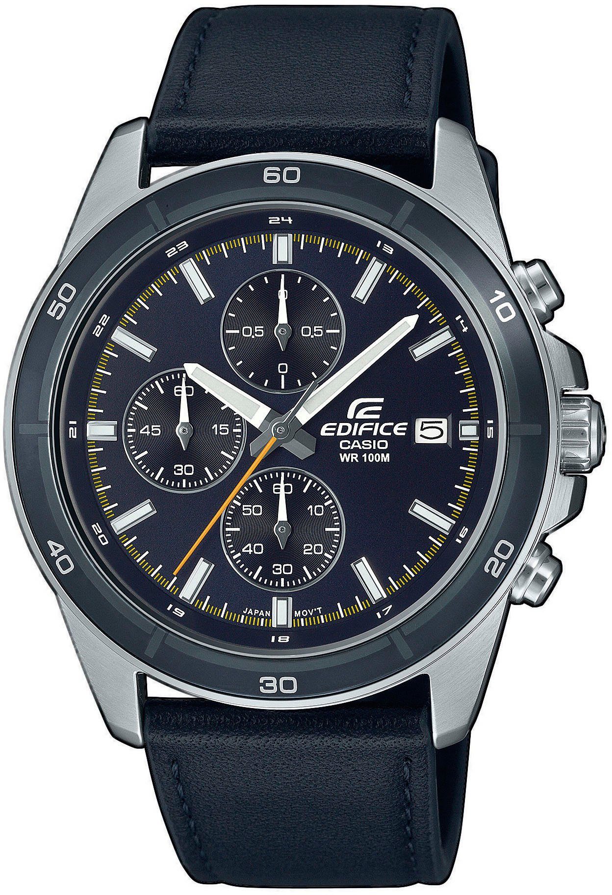 CASIO EDIFICE Chronograph EFR-526L-2CVUEF, Quarzuhr, Armbanduhr, Herrenuhr, Stoppfunktion, Datum, Neo-Display