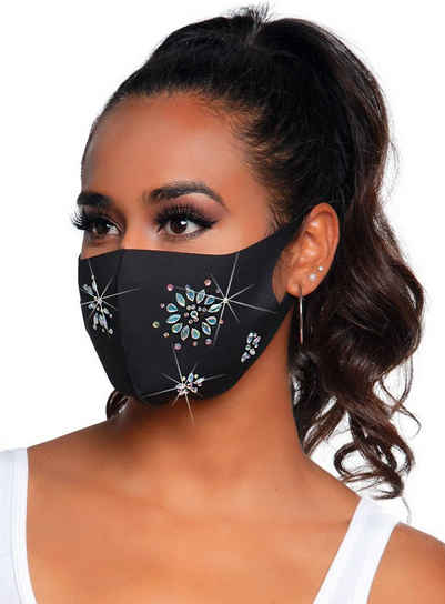 Leg Avenue Verkleidungsmaske Fleur Mundschutz Maske, Gesichtsmaske mit einem Zauber von Glitzer