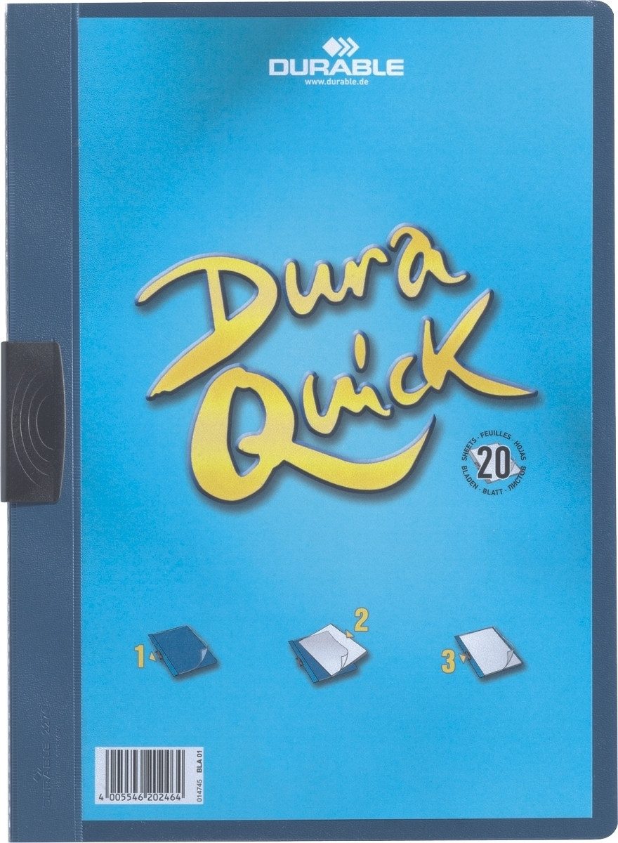 Hefter Klemmmappe A4 Duraquick blau