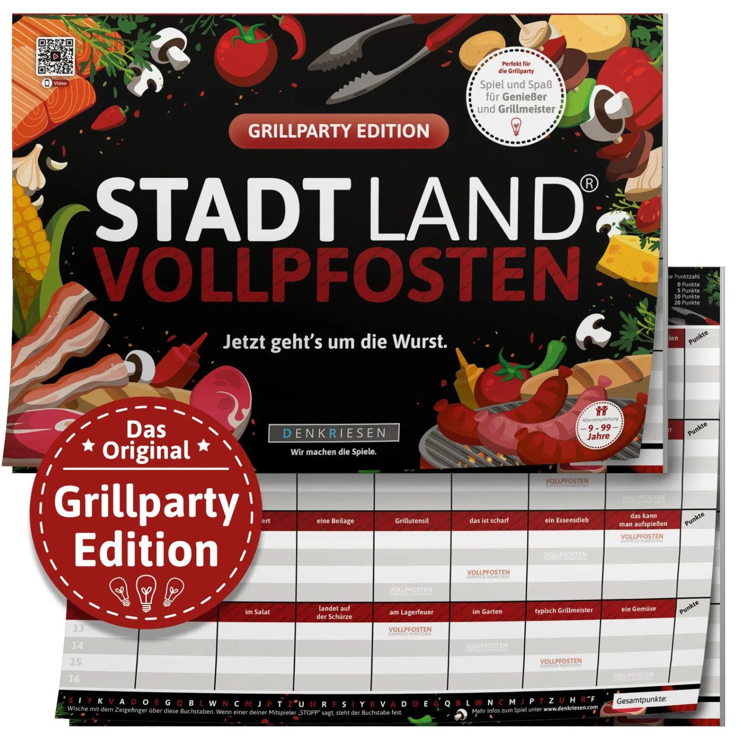 Spiel DENKRIESEN - STADT LAND VOLLPFOSTEN® - GRILLPARTY EDITION - "Jetzt...