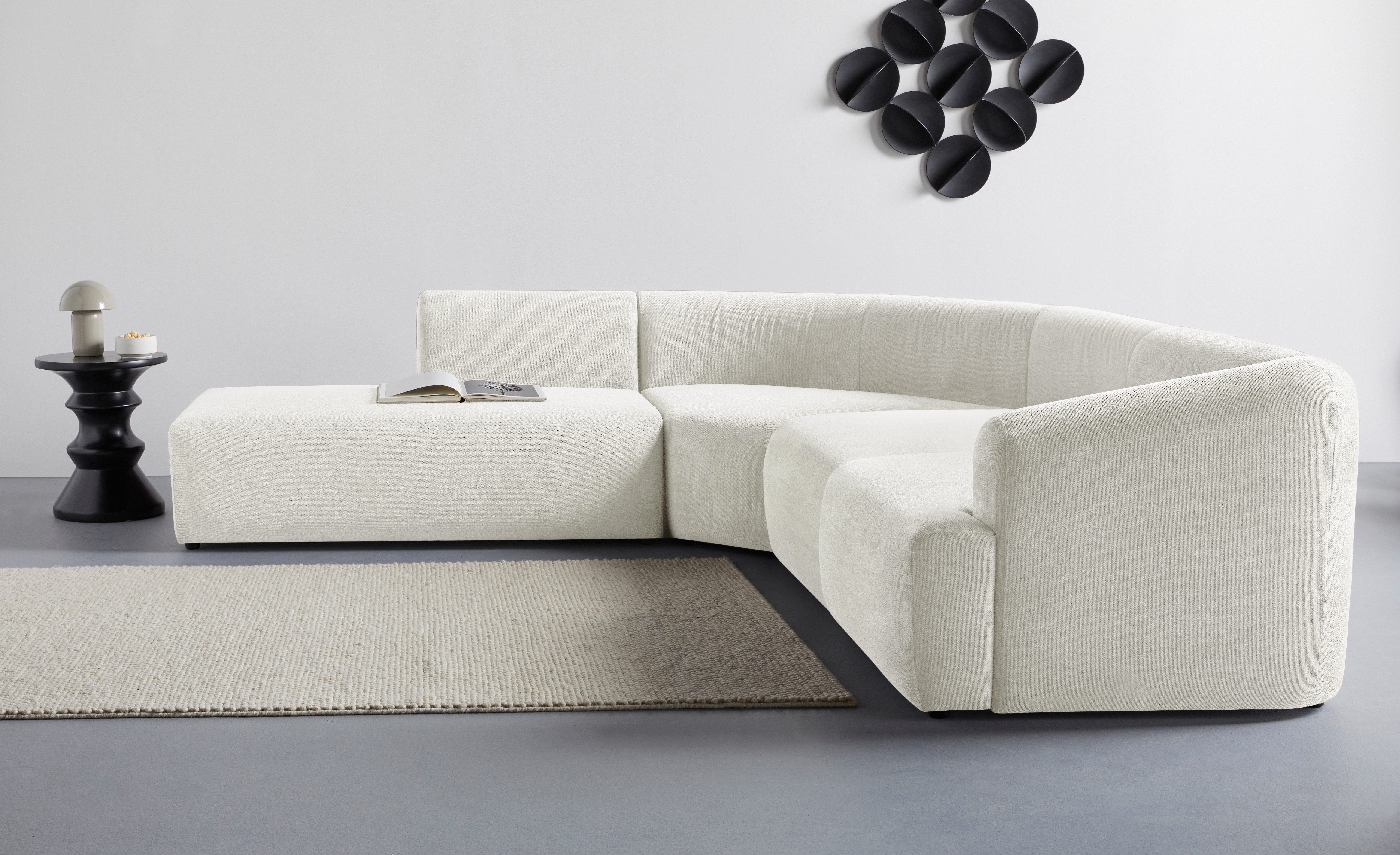 LeGer Home by Lena Gercke Ecksofa LYZA L-Form links/rechts, Modularsofa "XL", Maße B/T/H: 287/267/74 cm, aus 4 Modulen, zusammen oder einzeln stellbar
