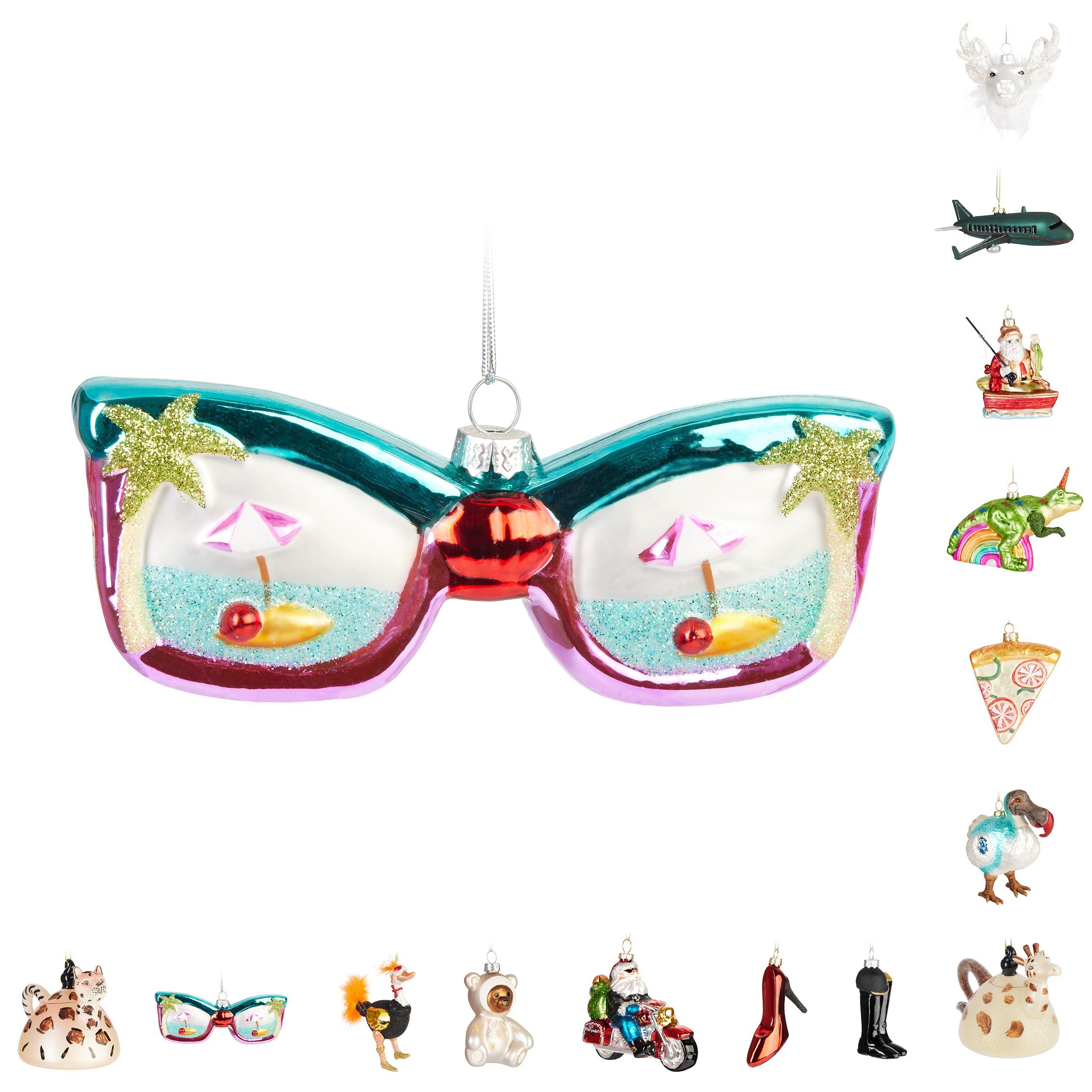 BRUBAKER Weihnachtsbaumkugel Lustige Weihnachtskugel aus Glas - Handbemalt günstig online kaufen