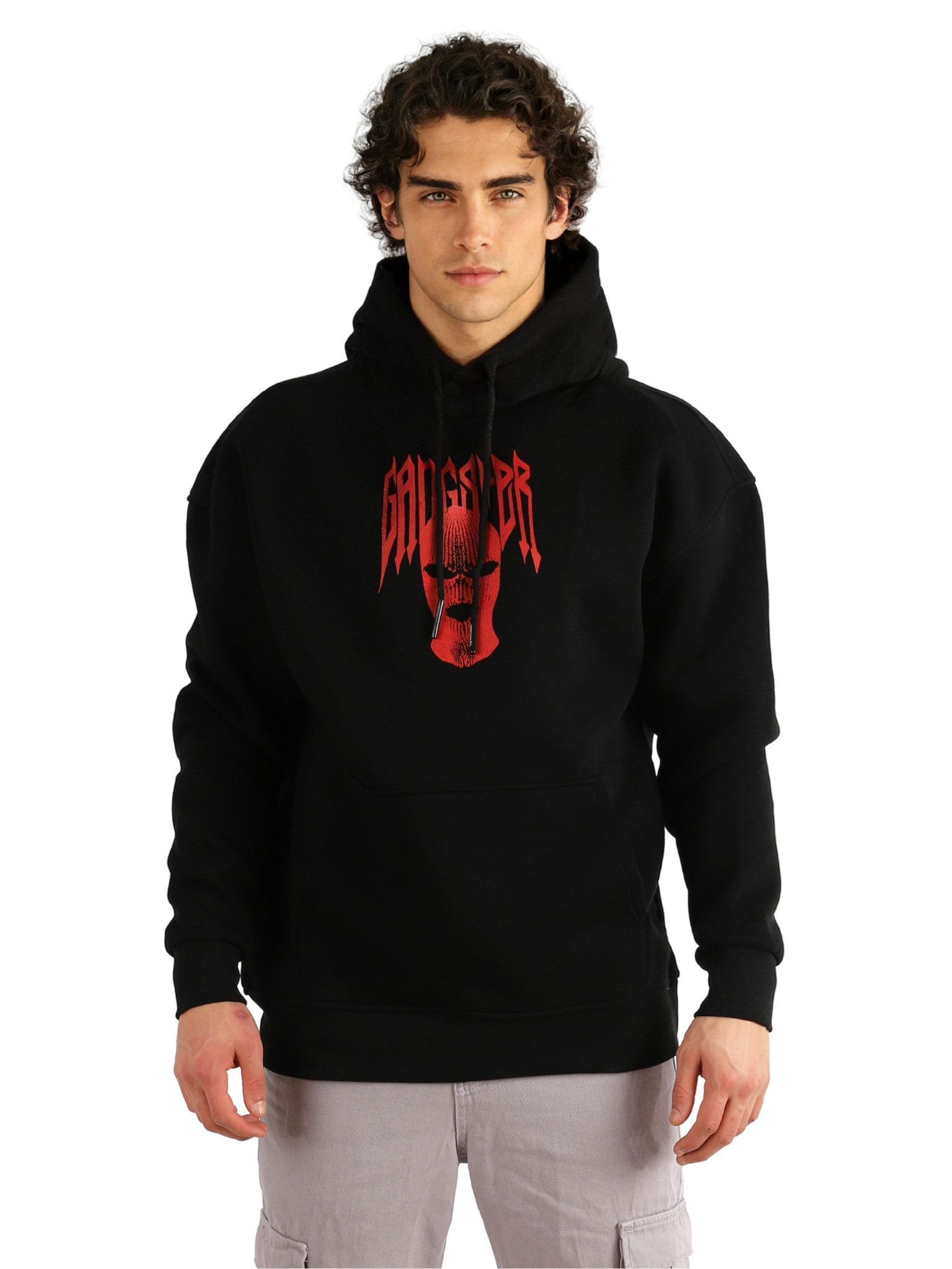 Hoodie Herren Kapuzenpullover Slim Fit Sweatshirt Rundhals