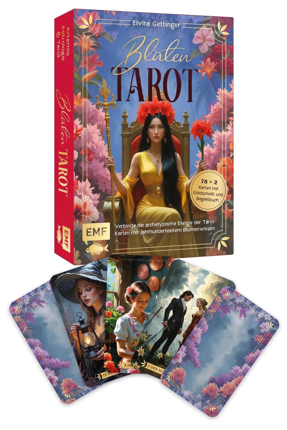 Tarot-Kartenset: Blütentarot, Verbinde die archetypische Energie der / Elvira Gettinger