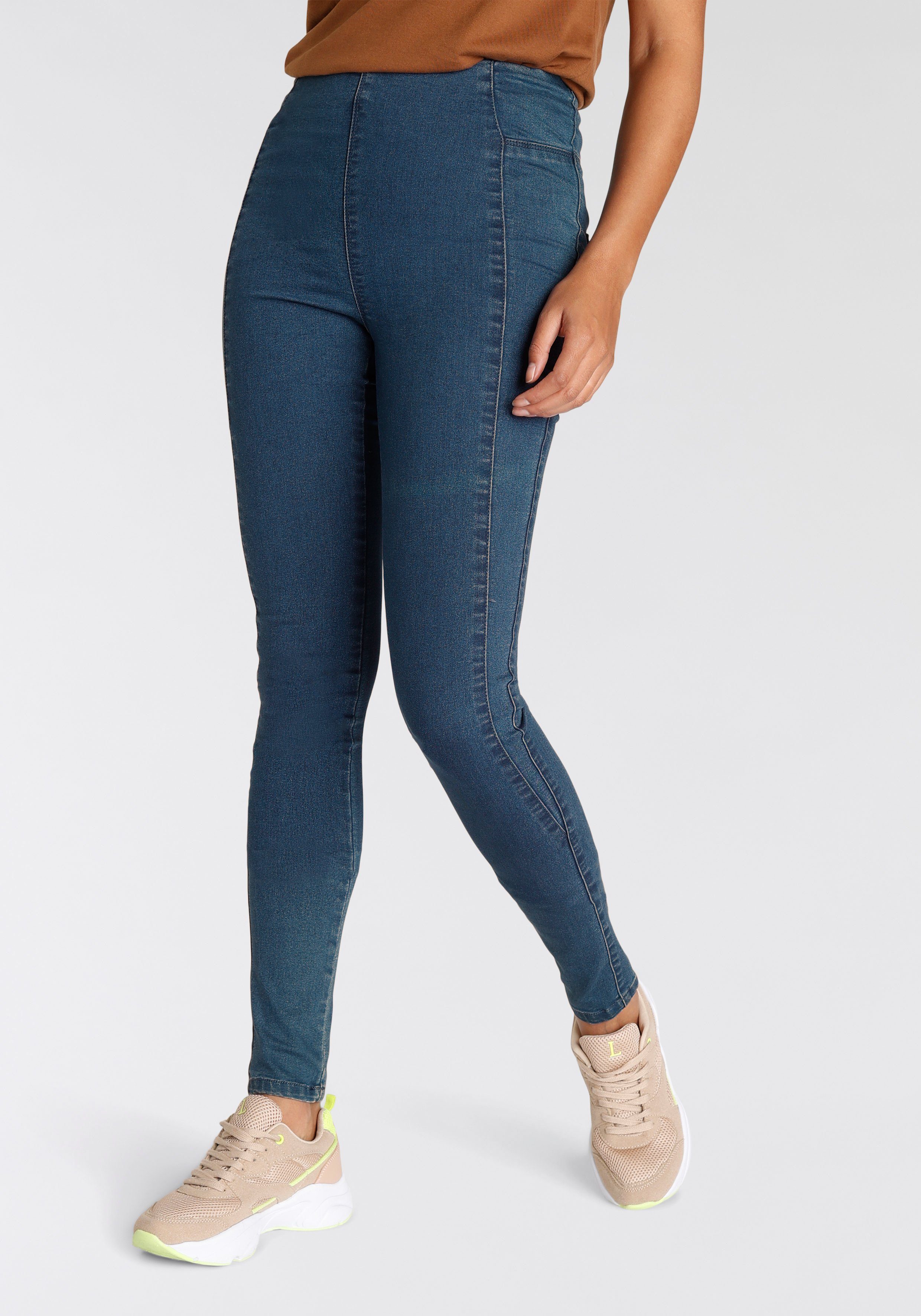 Arizona Jeansjeggings extra-eng geschnittene Beinform, hohe günstig online kaufen