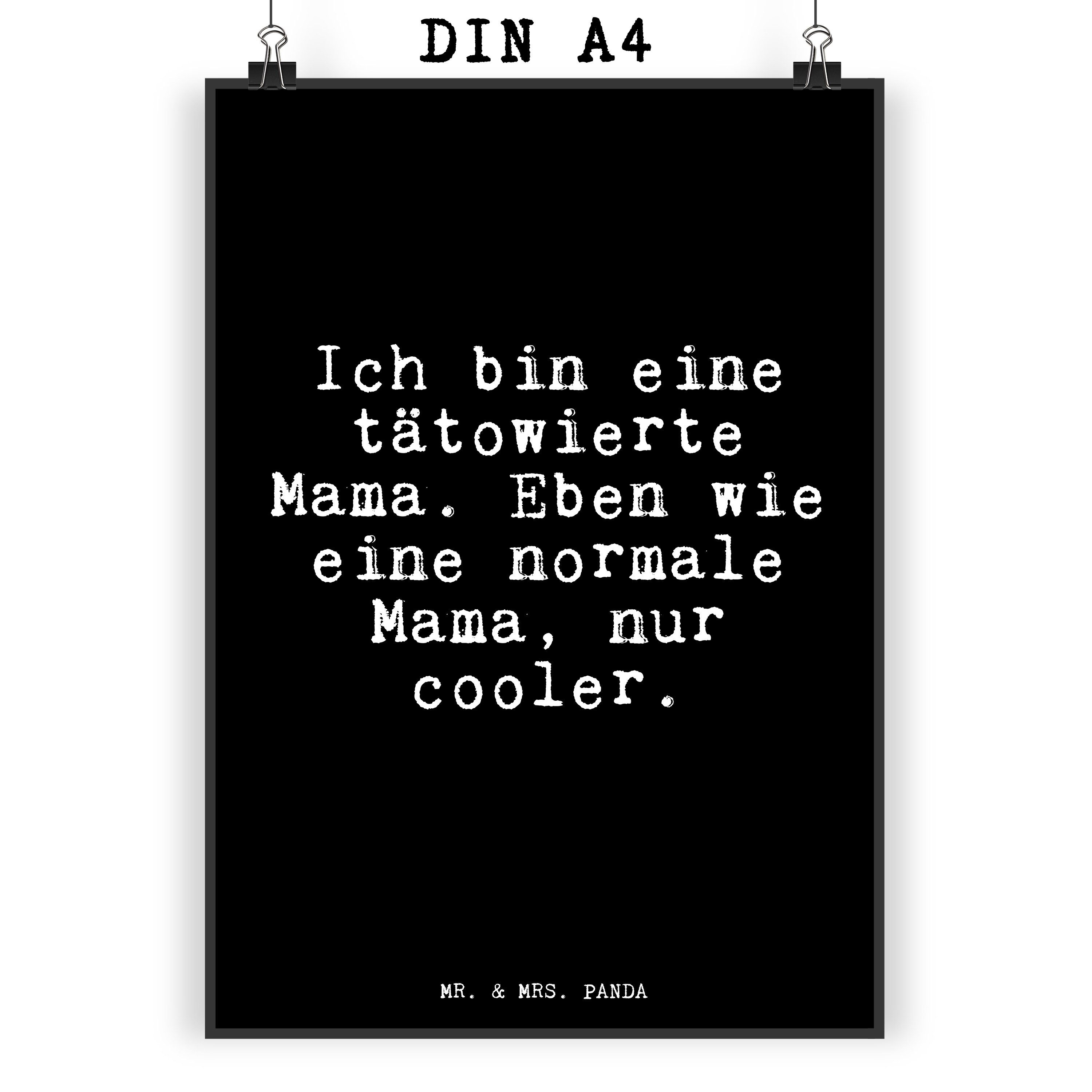 Mr. & Mrs. Panda Poster »Ich bin eine tätowierte... Schwarz