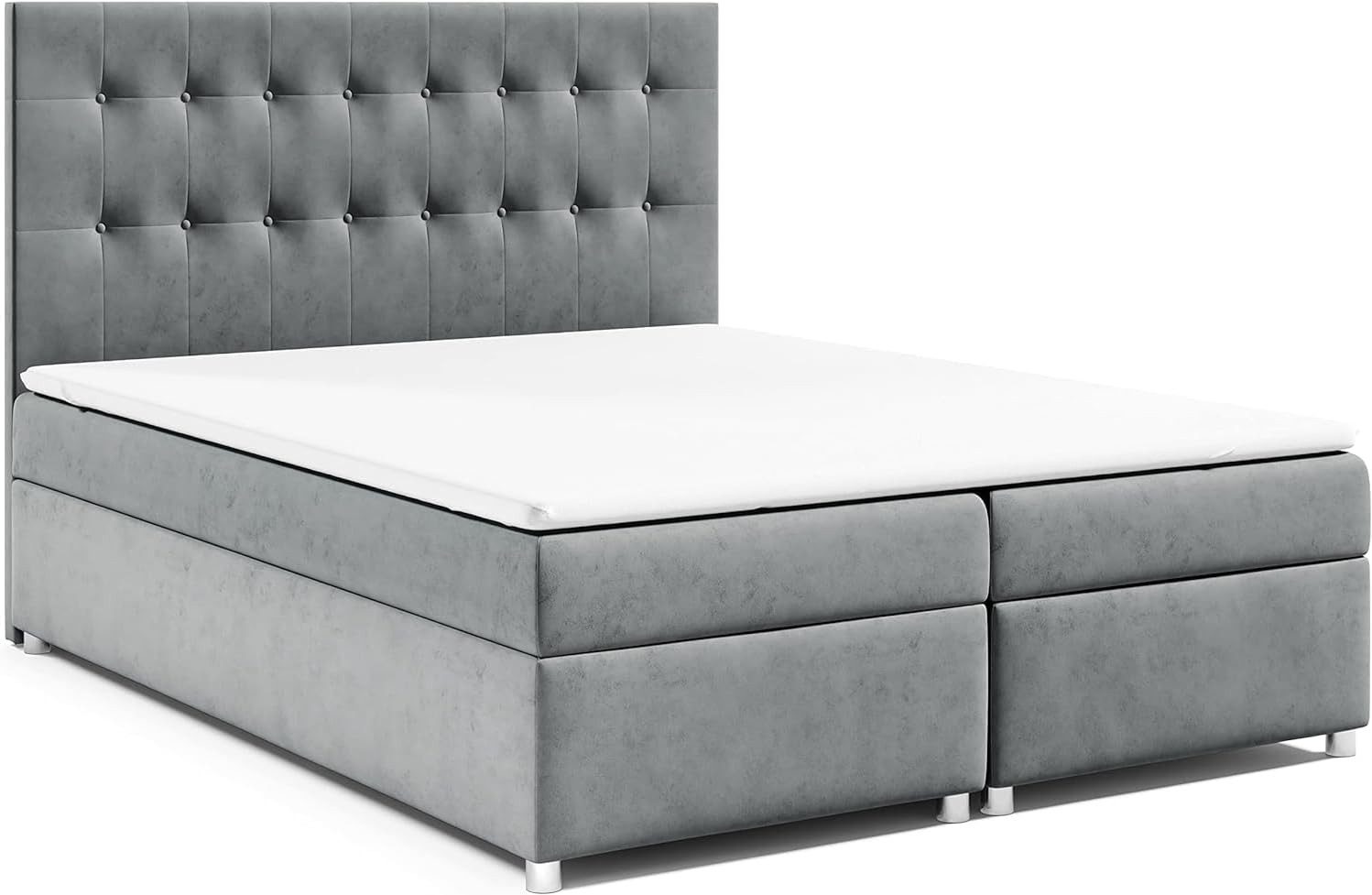 Best for Home Boxspringbett mit Bettkasten, Bonellfederkern und 7 cm Topper (Komplettset, 140x200 160x200 180x200 200x200 cm), inkl. Lieferung bis in die Wohnung, TOP Preis-Leistungsverhältnis