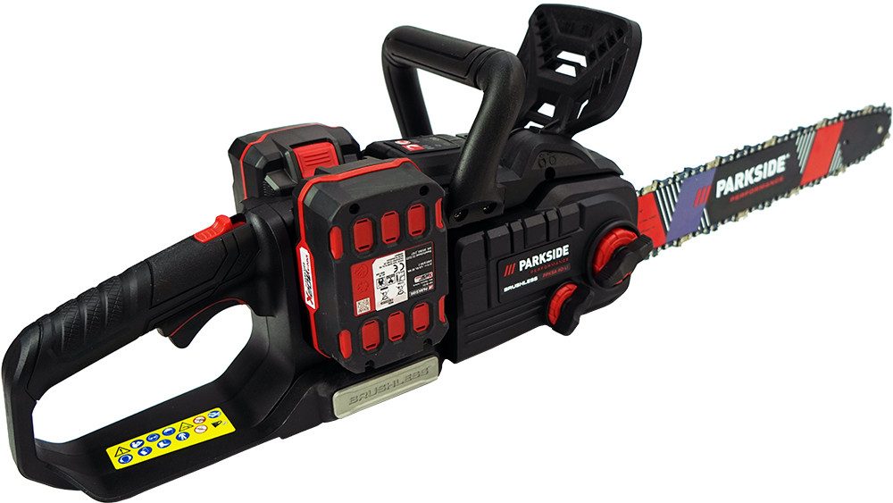 PARKSIDE PERFORMANCE® Akku-Kettensäge 40V Akku Kettensäge PPKSA 40-Li (inkl. 2x4ah Akkus), 45,5 cm Schwertlänge, 45,5 cm langes Schwert mit einer Schnittlänge von 38 cm