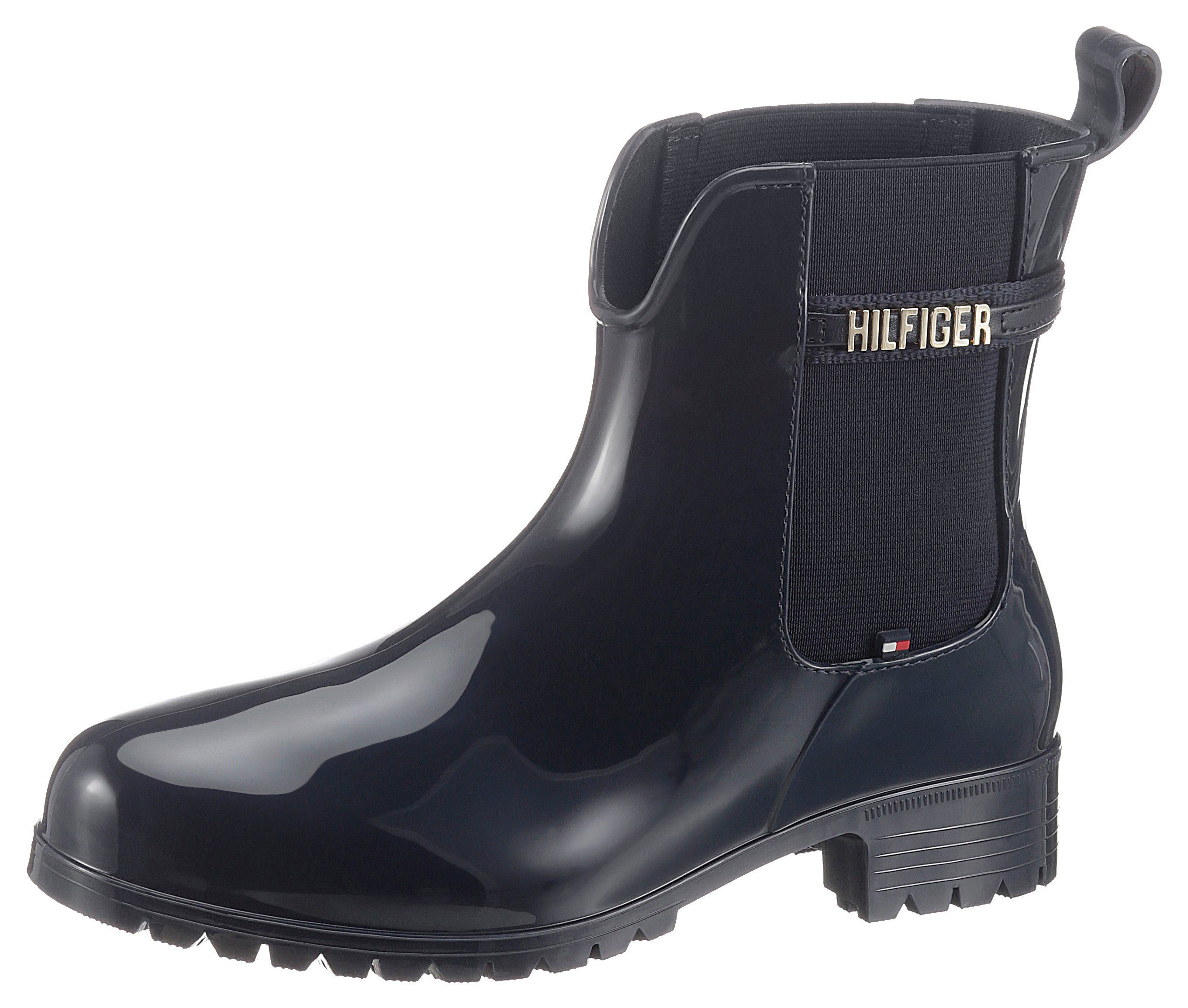 TOMMY HILFIGER »BLOCK BRANDING RAINBOOT« Chelseaboots mit zweckmäßiger  Anziehlasche online kaufen | OTTO