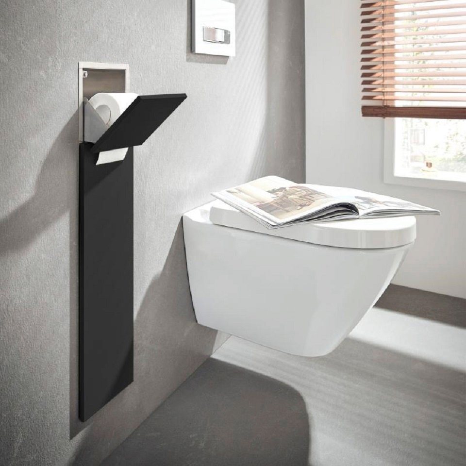 Emco Schrankmodule »Asis Pure WC-Modul Unterputz« Anschlag links, schwarz (730 mm)-HomeTrends