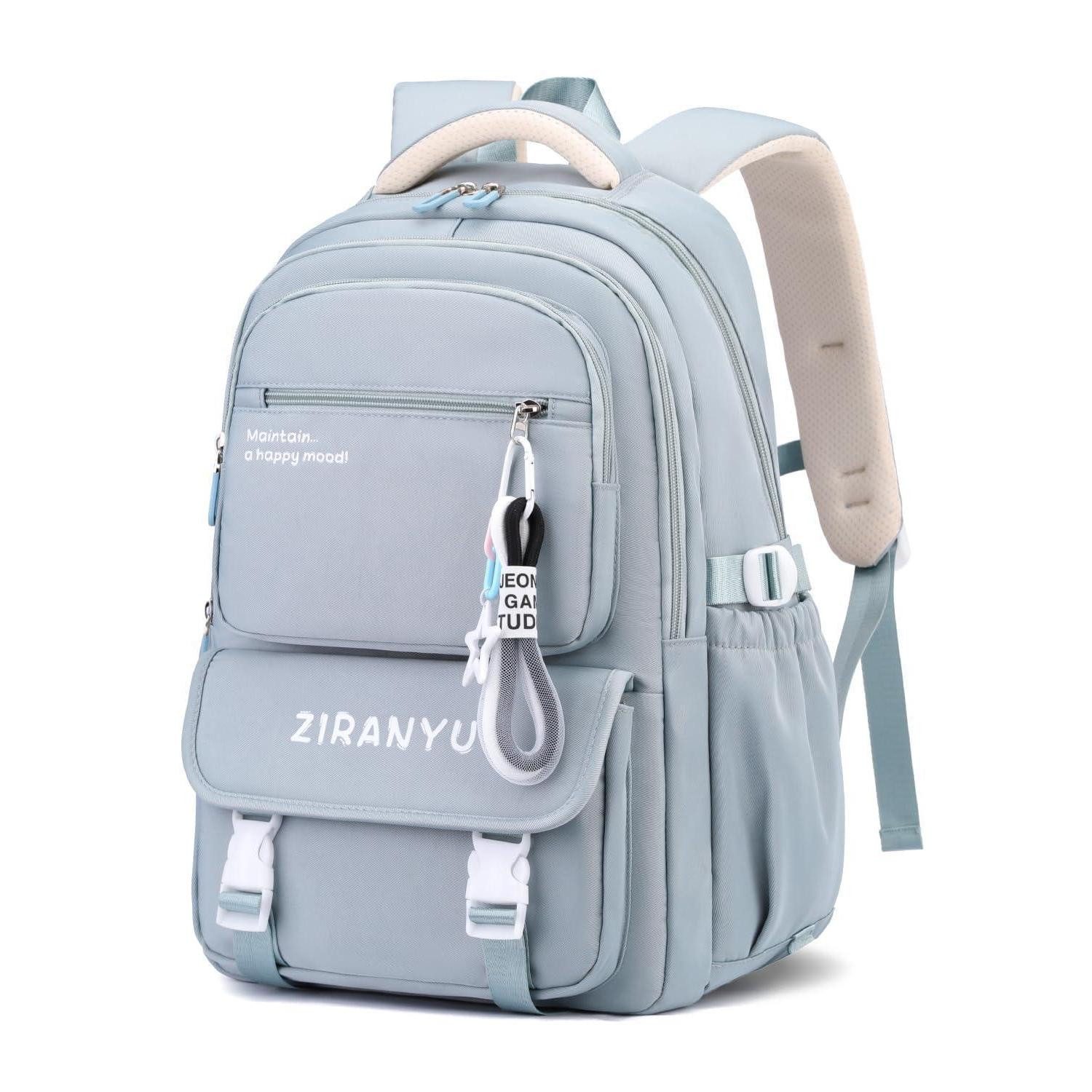 LuxusKollektion Schulrucksack Schulrucksack Teenager Mädchen Blau Wasserdicht Laptop